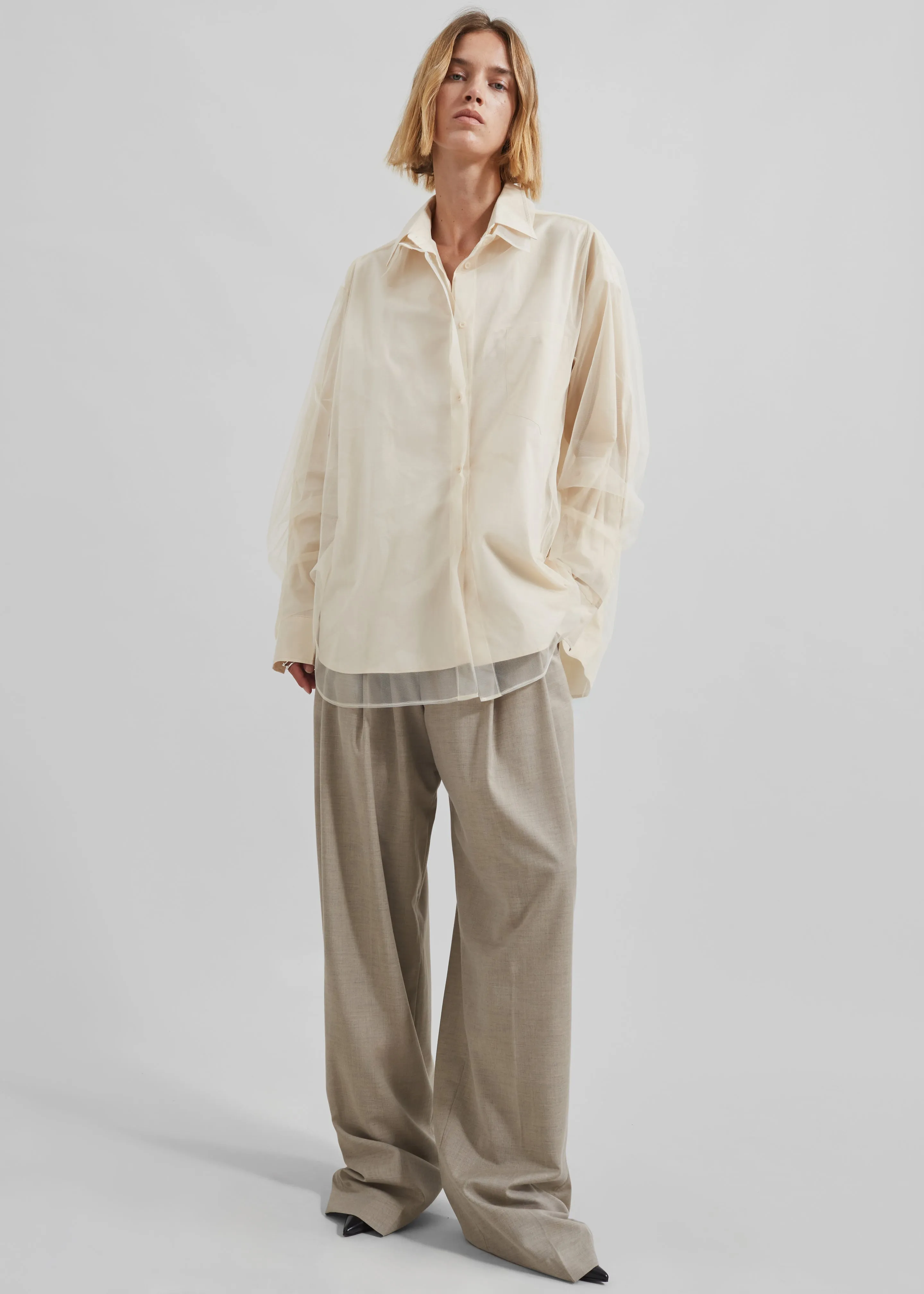 Valetta Double Shirt - Ivory sold by Frankie Shop product image thumbnail 4