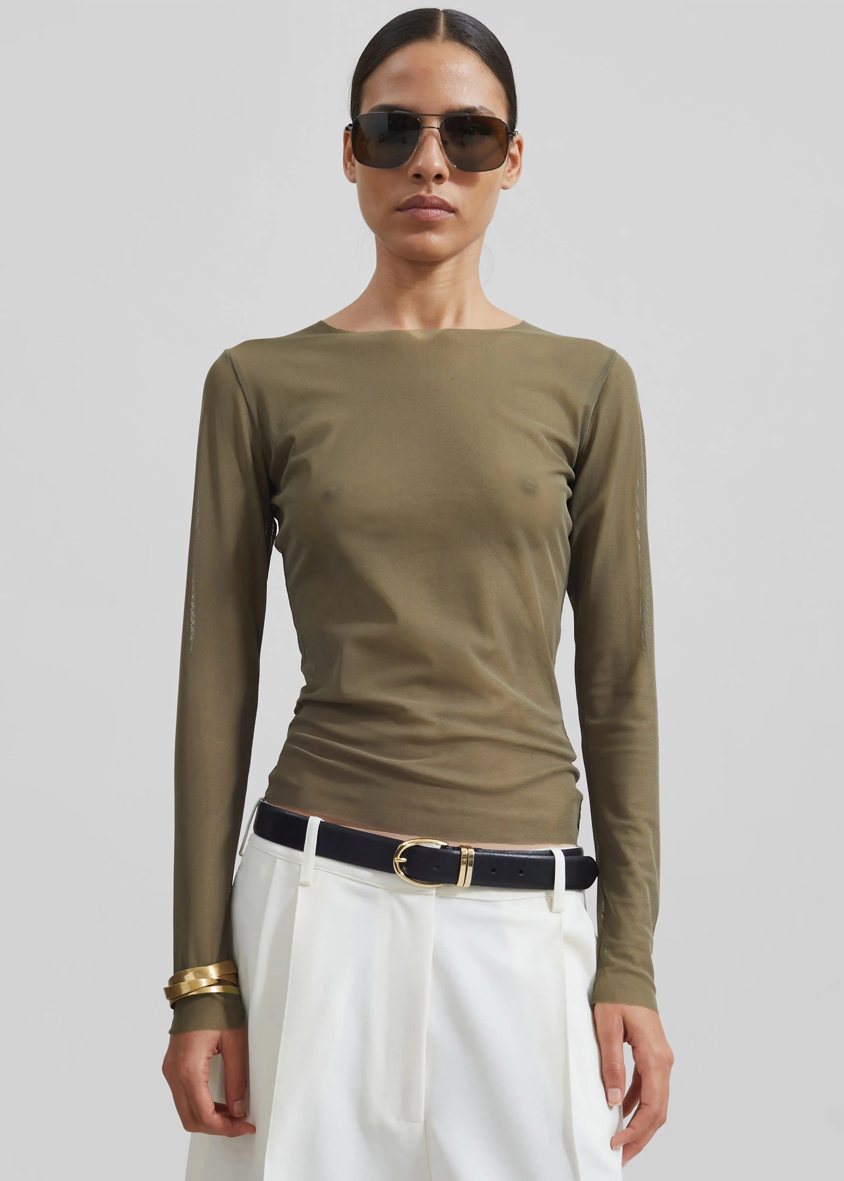 Ora Leather Belt - Black/Gold sold by Frankie Shop product image thumbnail 2