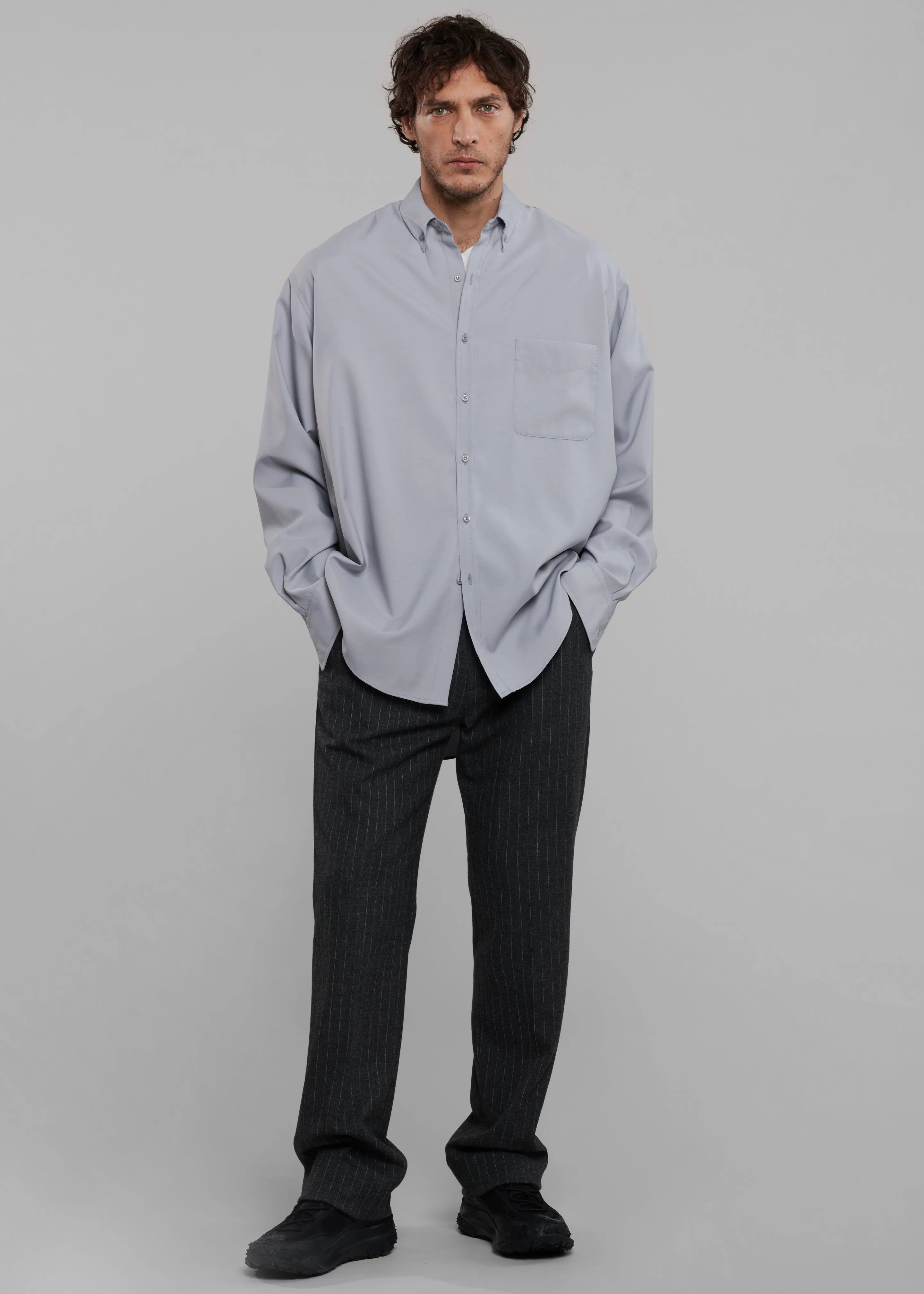 Sinclair Oxford Shirt - Grey sold by Frankie Shop product image thumbnail 5