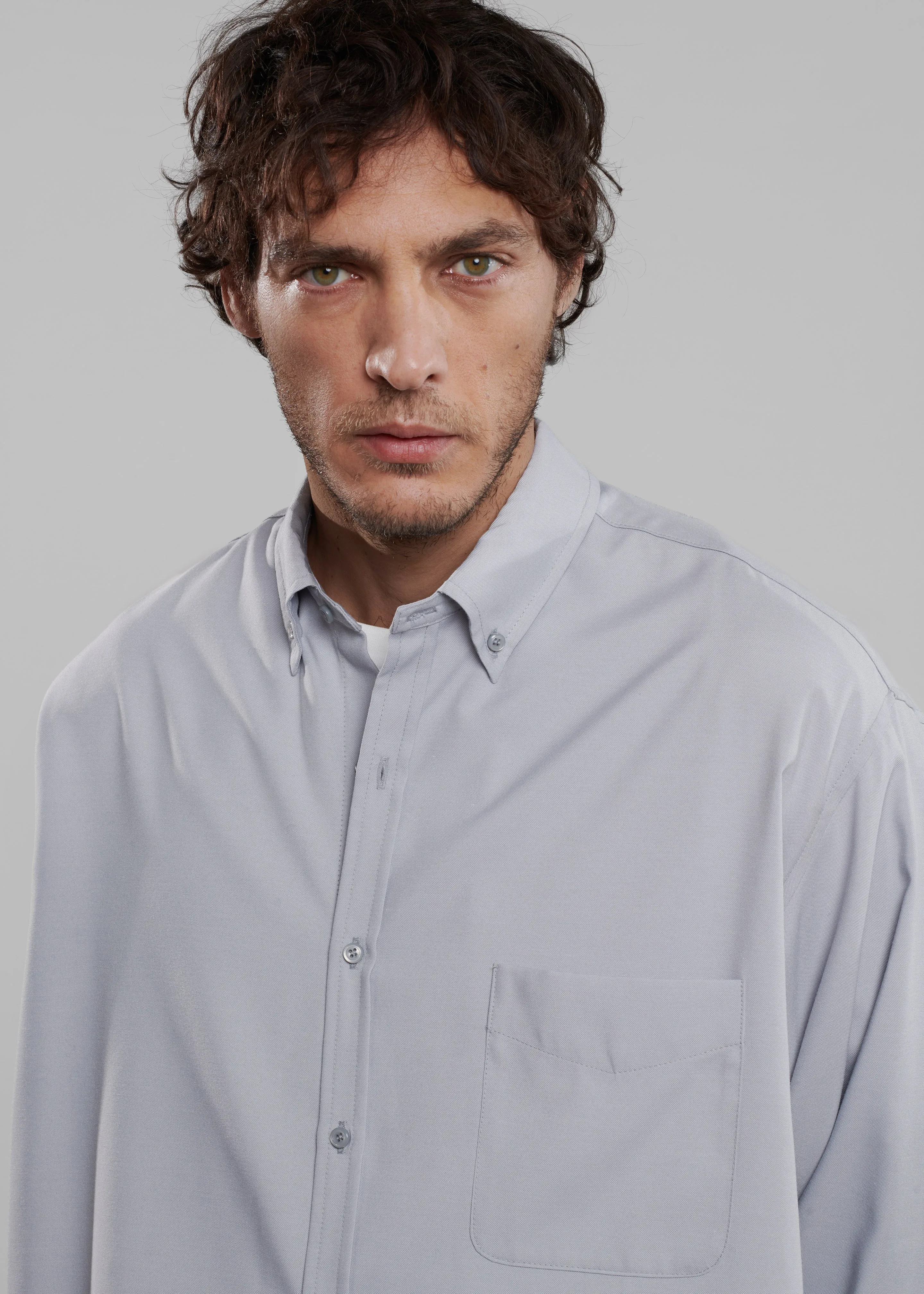 Sinclair Oxford Shirt - Grey sold by Frankie Shop product image thumbnail 3