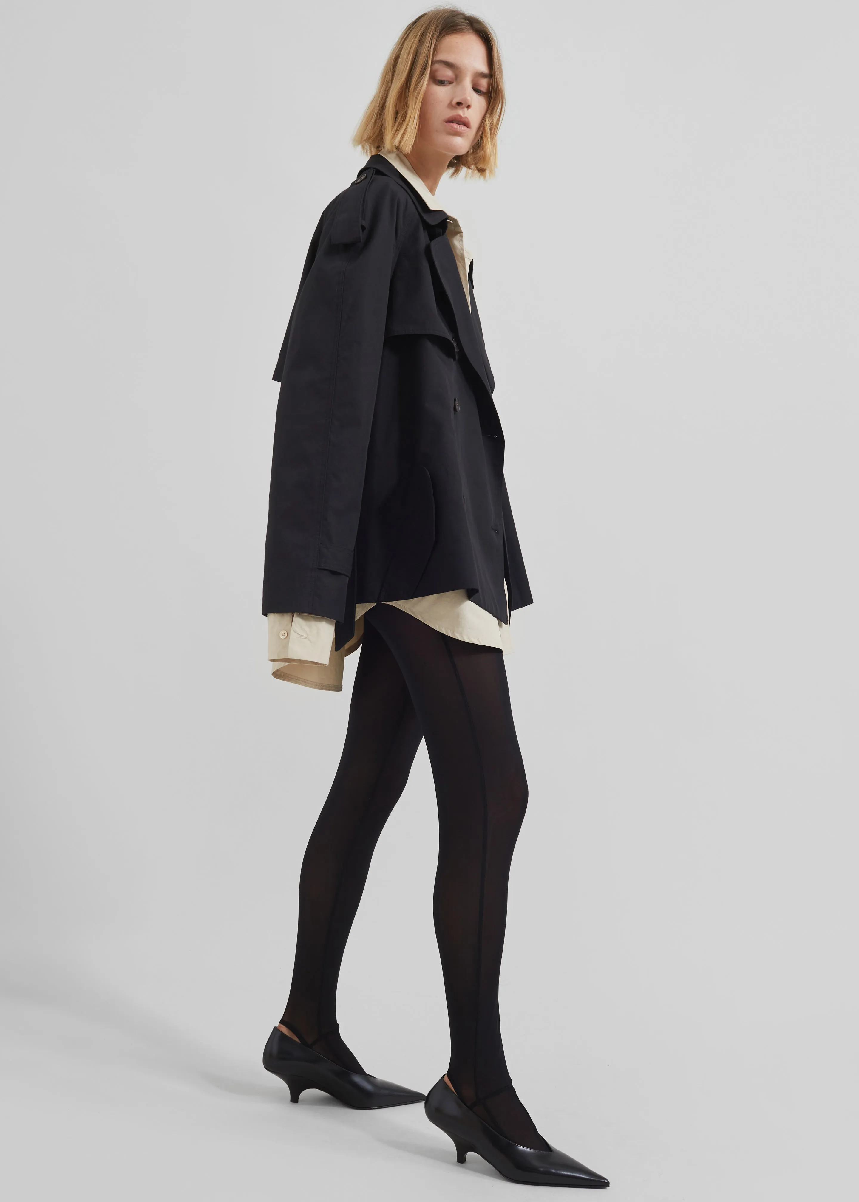 Neve Sheer Tights - Black sold by Frankie Shop product image thumbnail 3