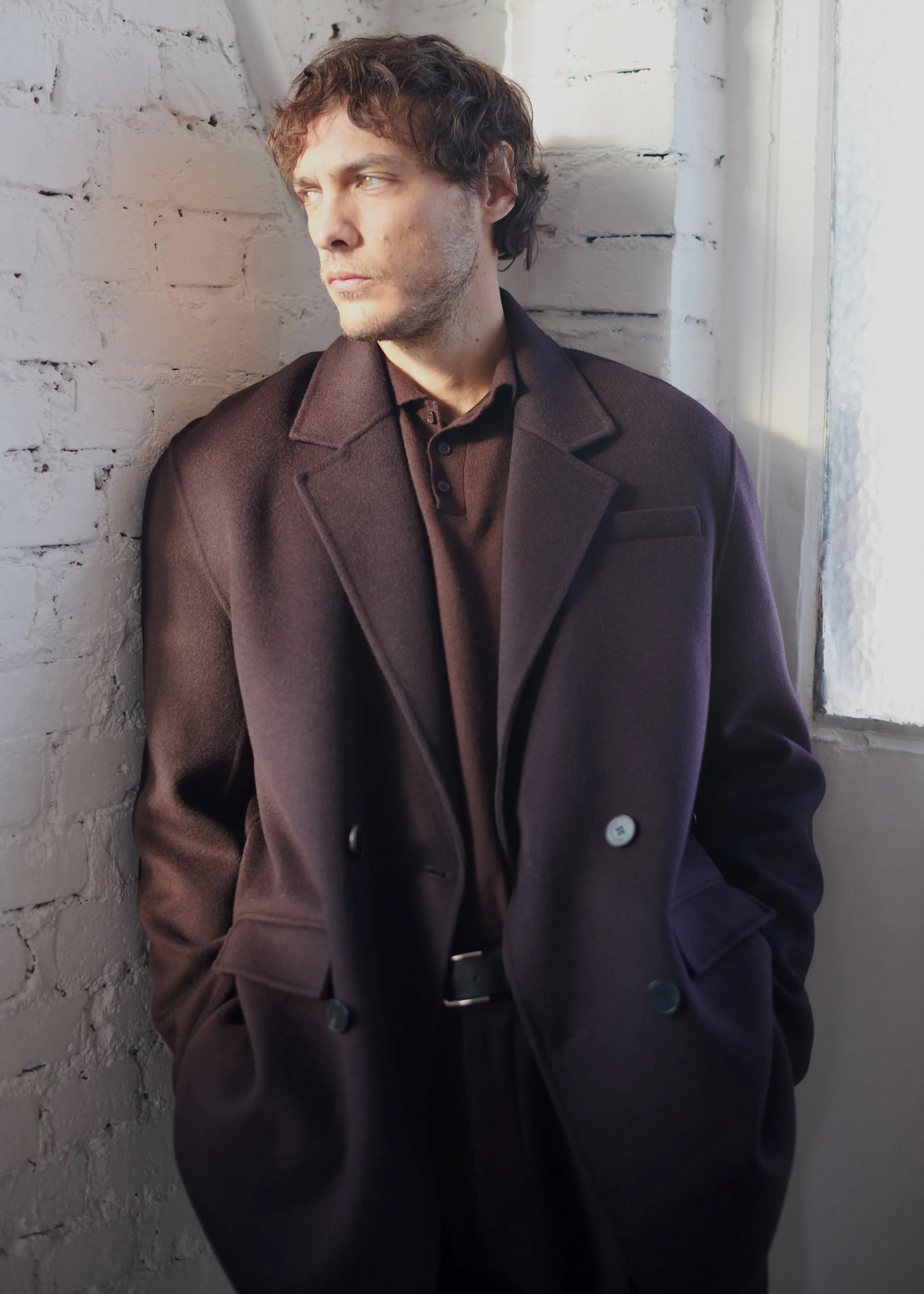 Harry Wool Blazer - Dark Plum sold by Frankie Shop