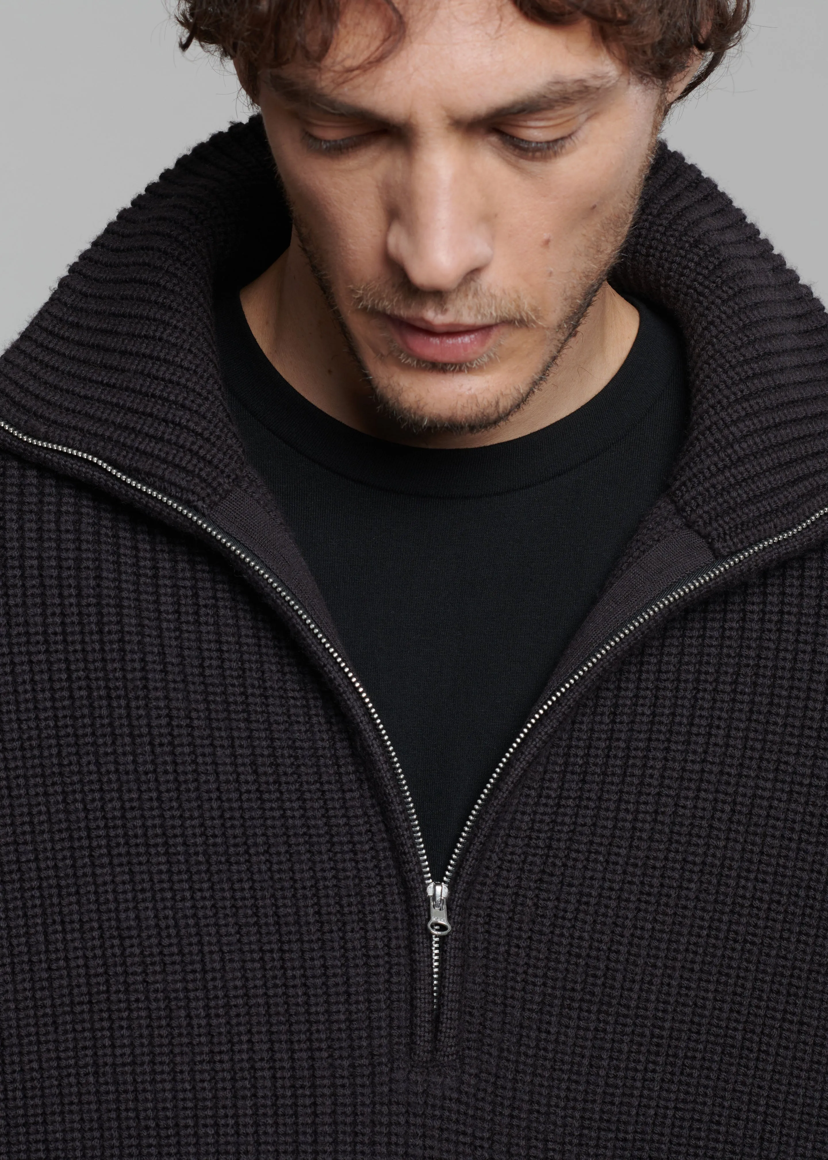 Harrison Quarter Zip Jumper - Dark Plum sold by Frankie Shop product image thumbnail 3