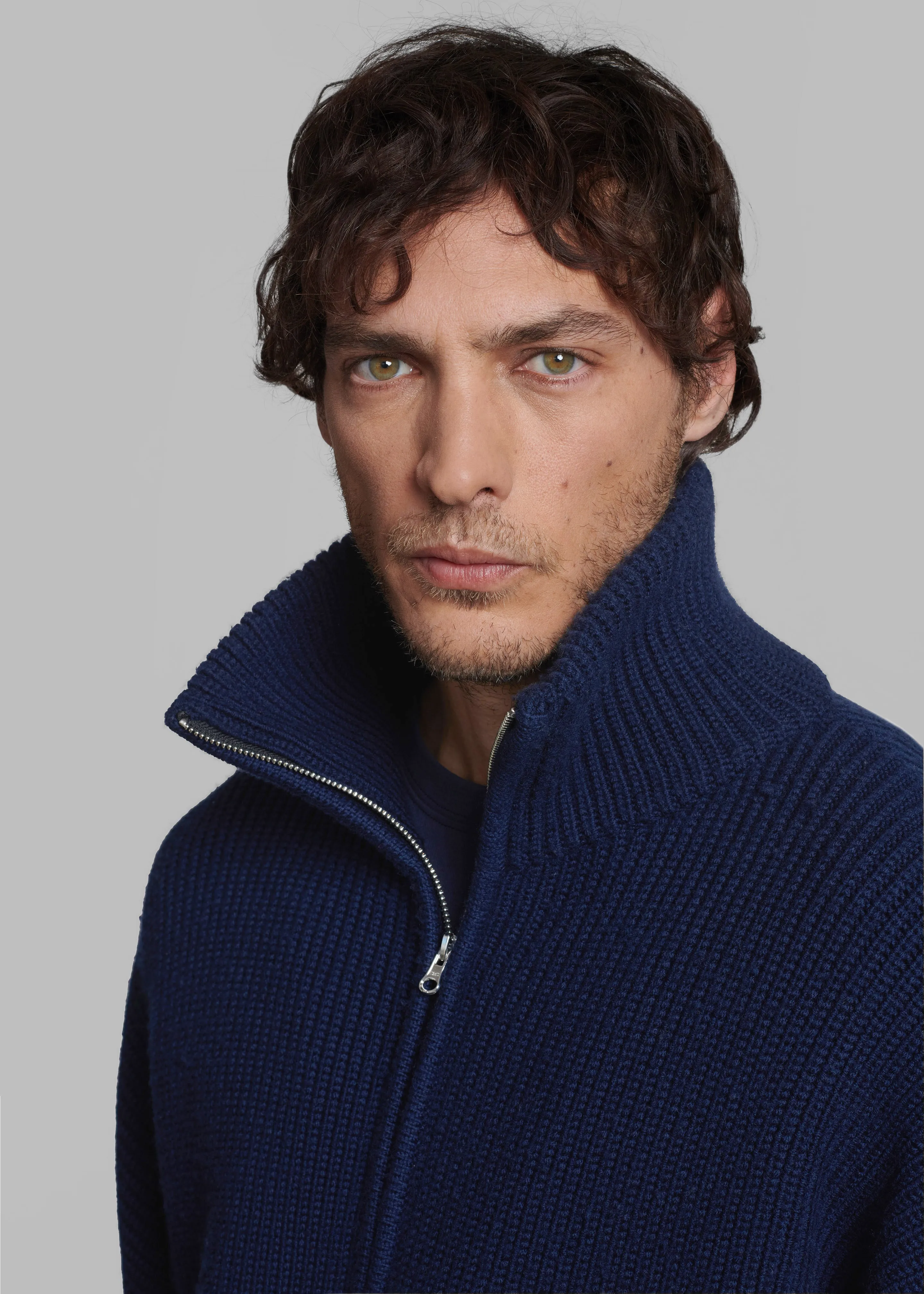 Harrison Quarter Zip Jumper - Navy sold by Frankie Shop product image thumbnail 4