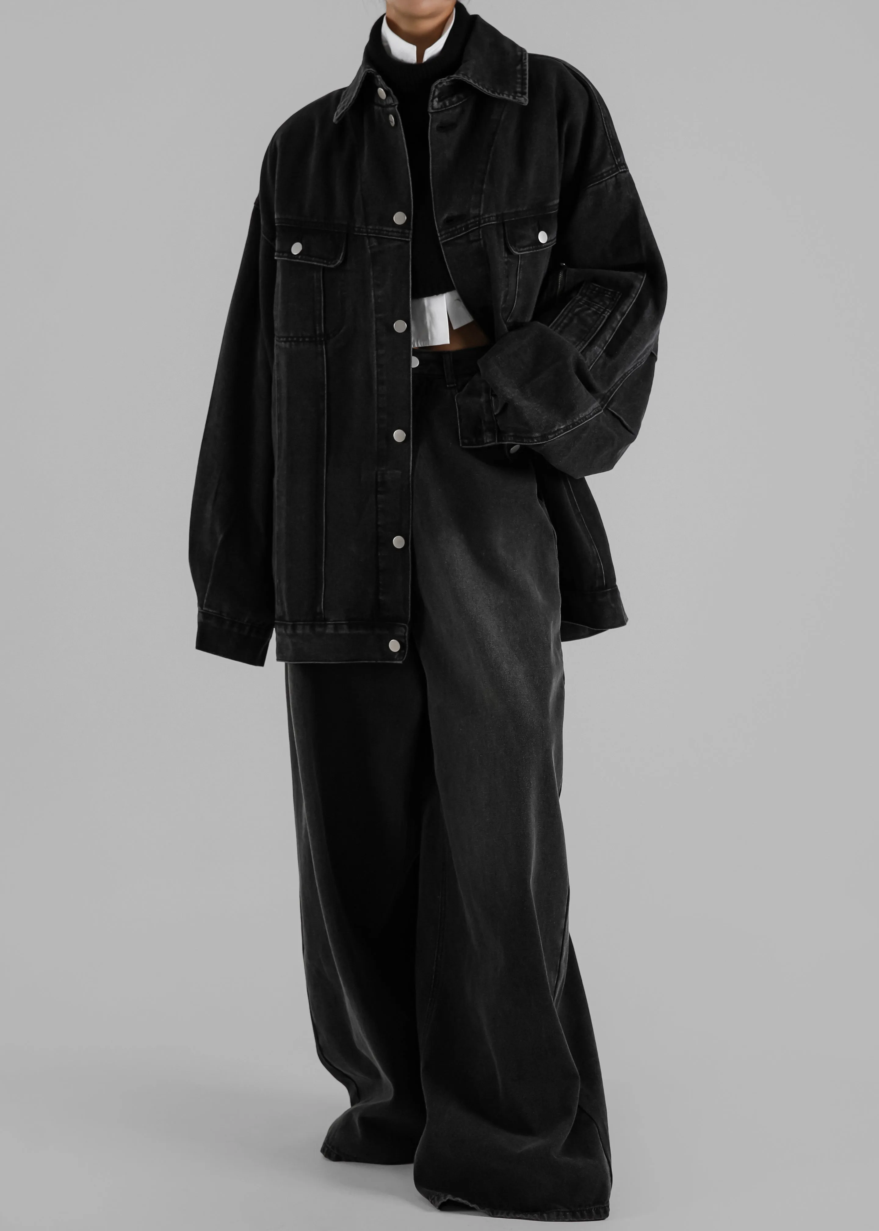 Ashford Wide Leg Jeans - Black Wash sold by Frankie Shop product image thumbnail 2