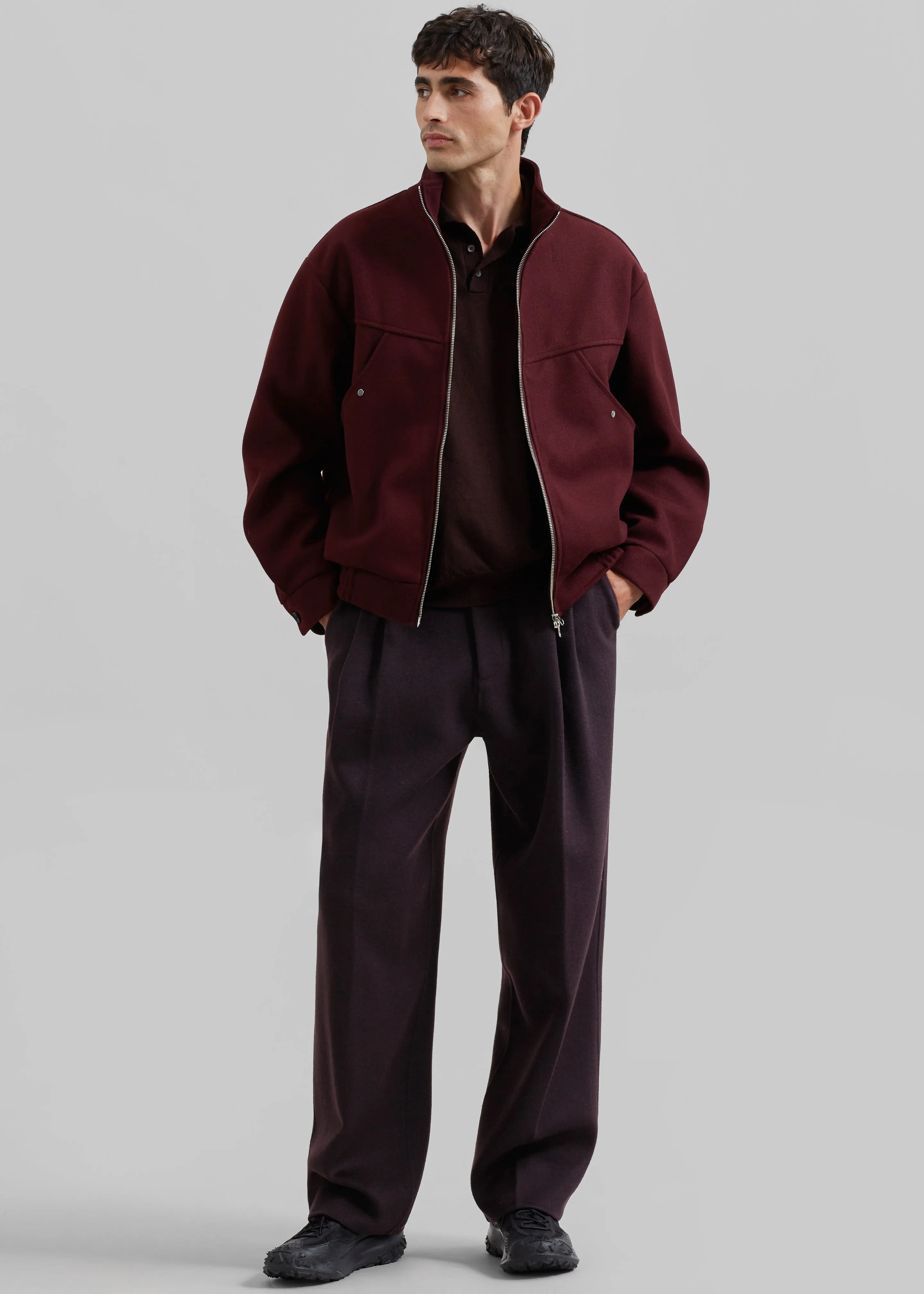 Beo Wool Suit Pants - Dark Plum sold by Frankie Shop product image thumbnail 5