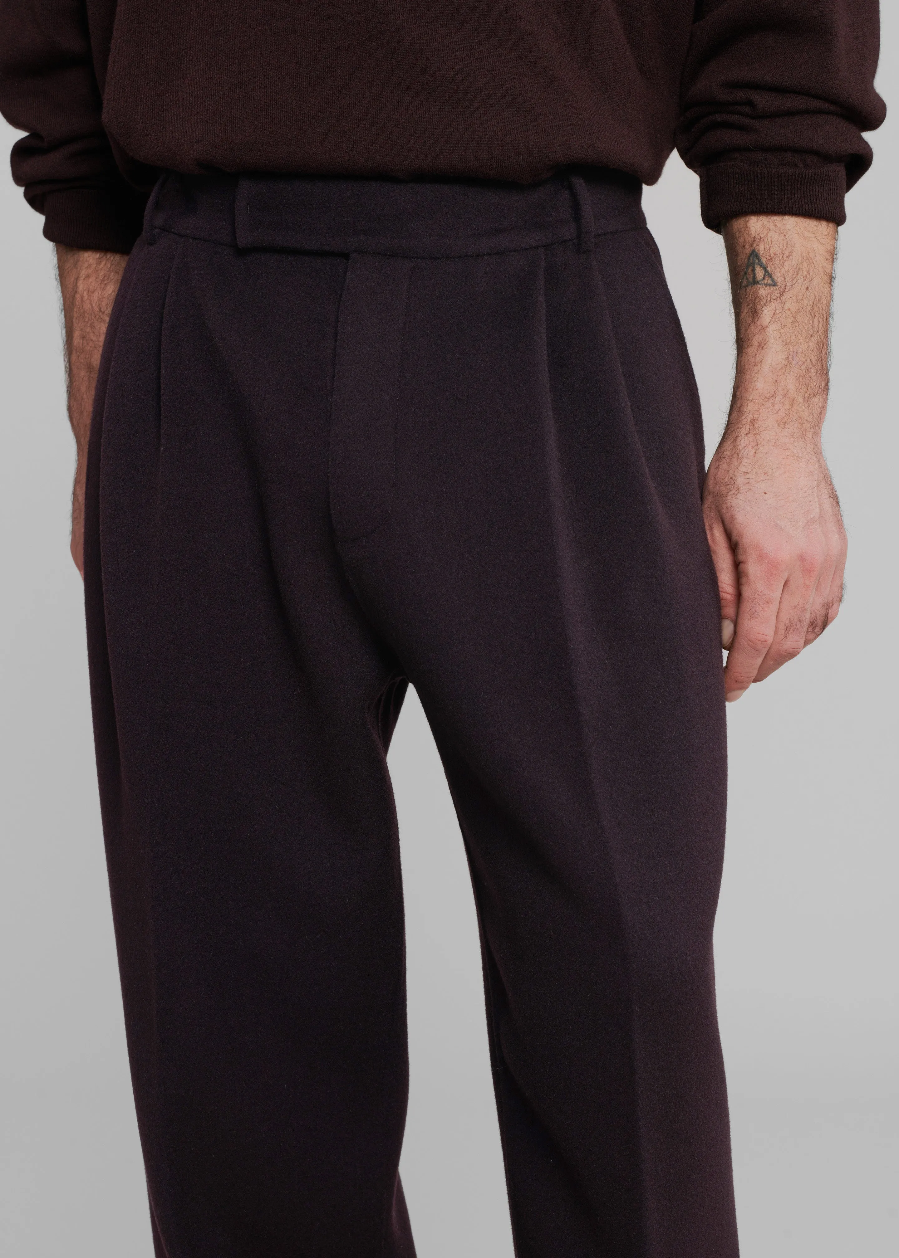 Beo Wool Suit Pants - Dark Plum sold by Frankie Shop product image thumbnail 3