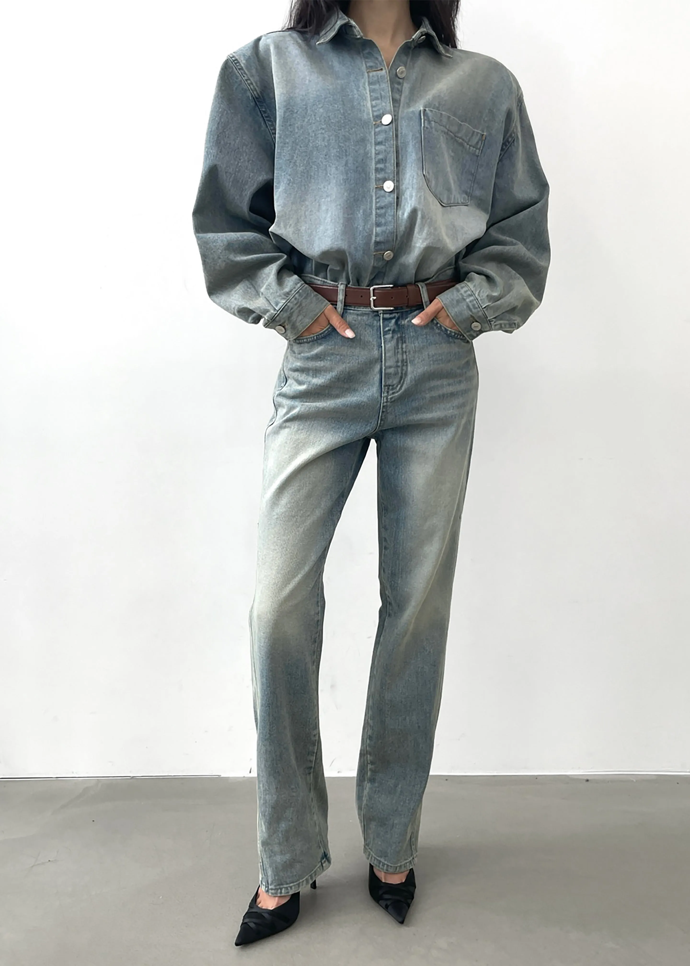 Nevada Denim Shirt - Light Wash sold by Frankie Shop product image thumbnail 3