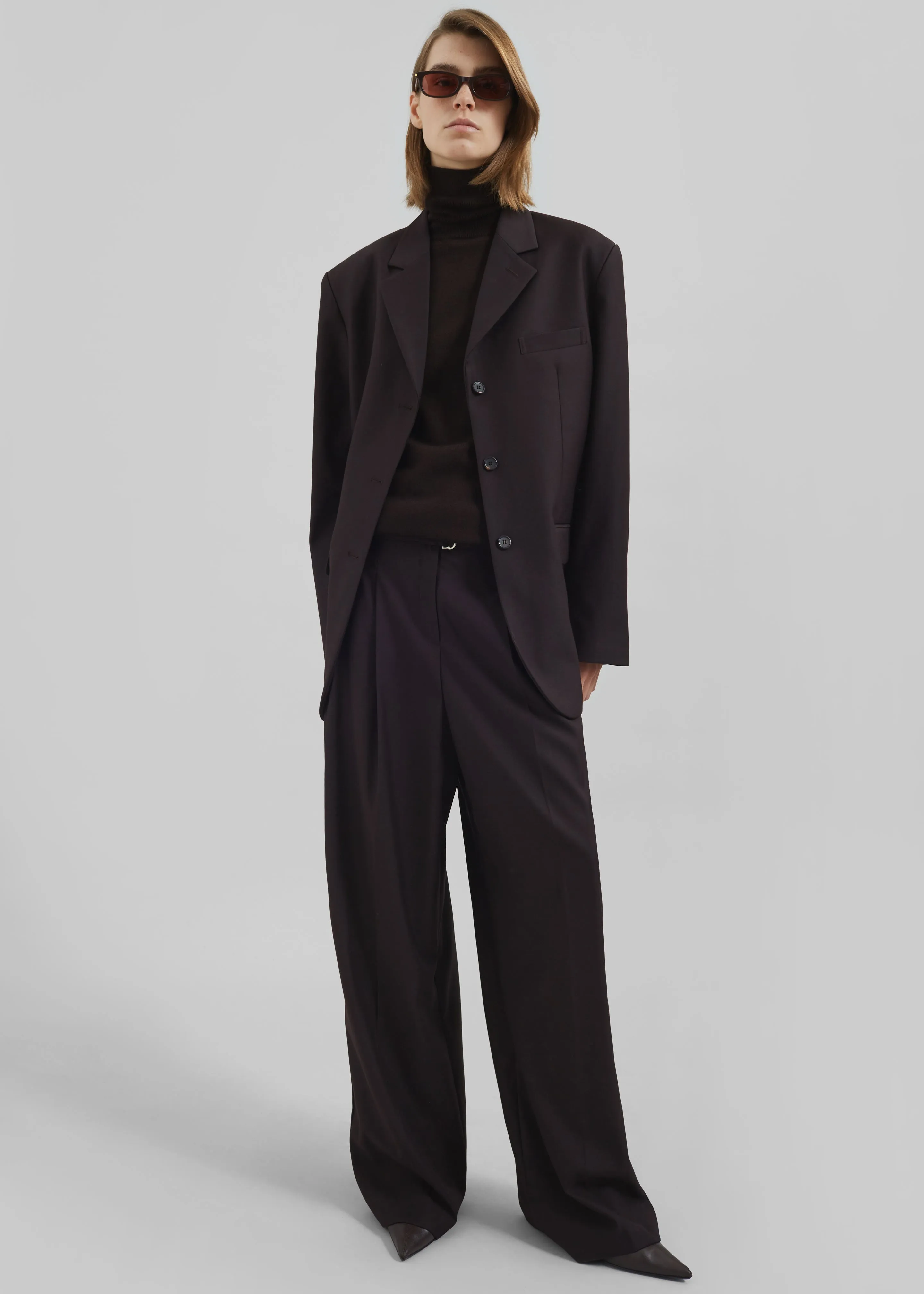 Loma Pintuck Trousers - Brown sold by Frankie Shop