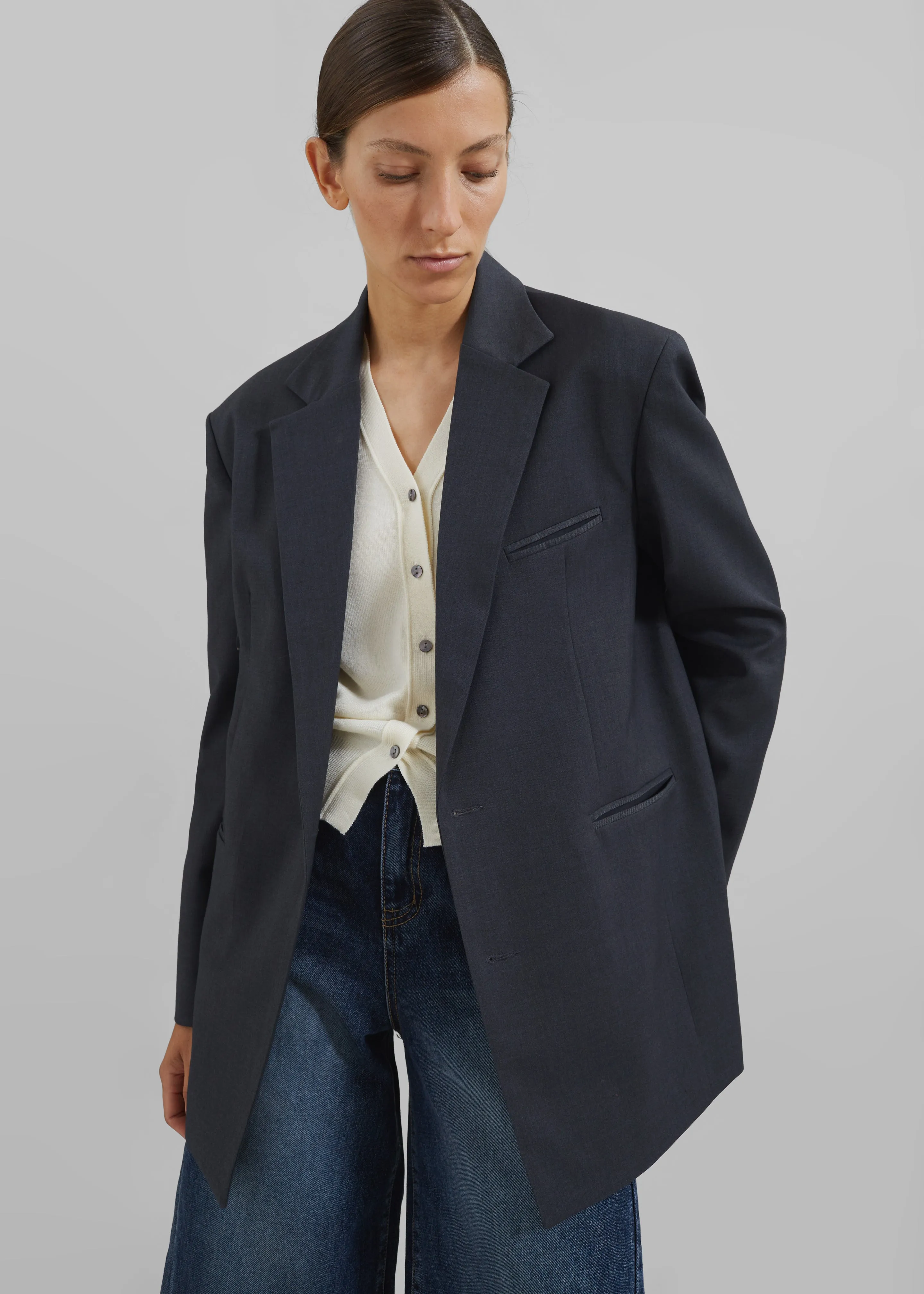 Mazie Blazer - Charcoal sold by Frankie Shop product image thumbnail 2