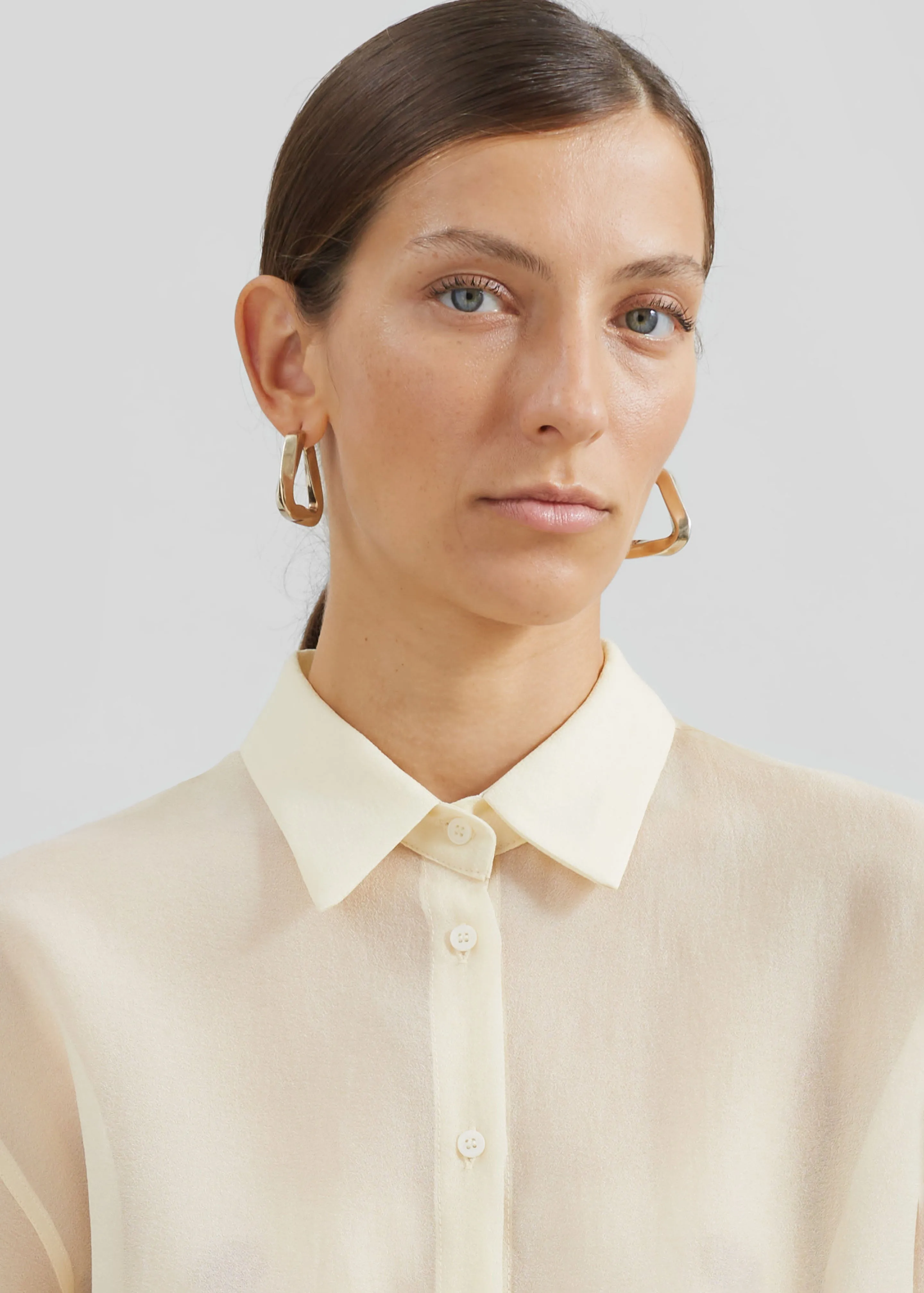 Toledo Sheer Shirt - Beige sold by Frankie Shop product image thumbnail 5