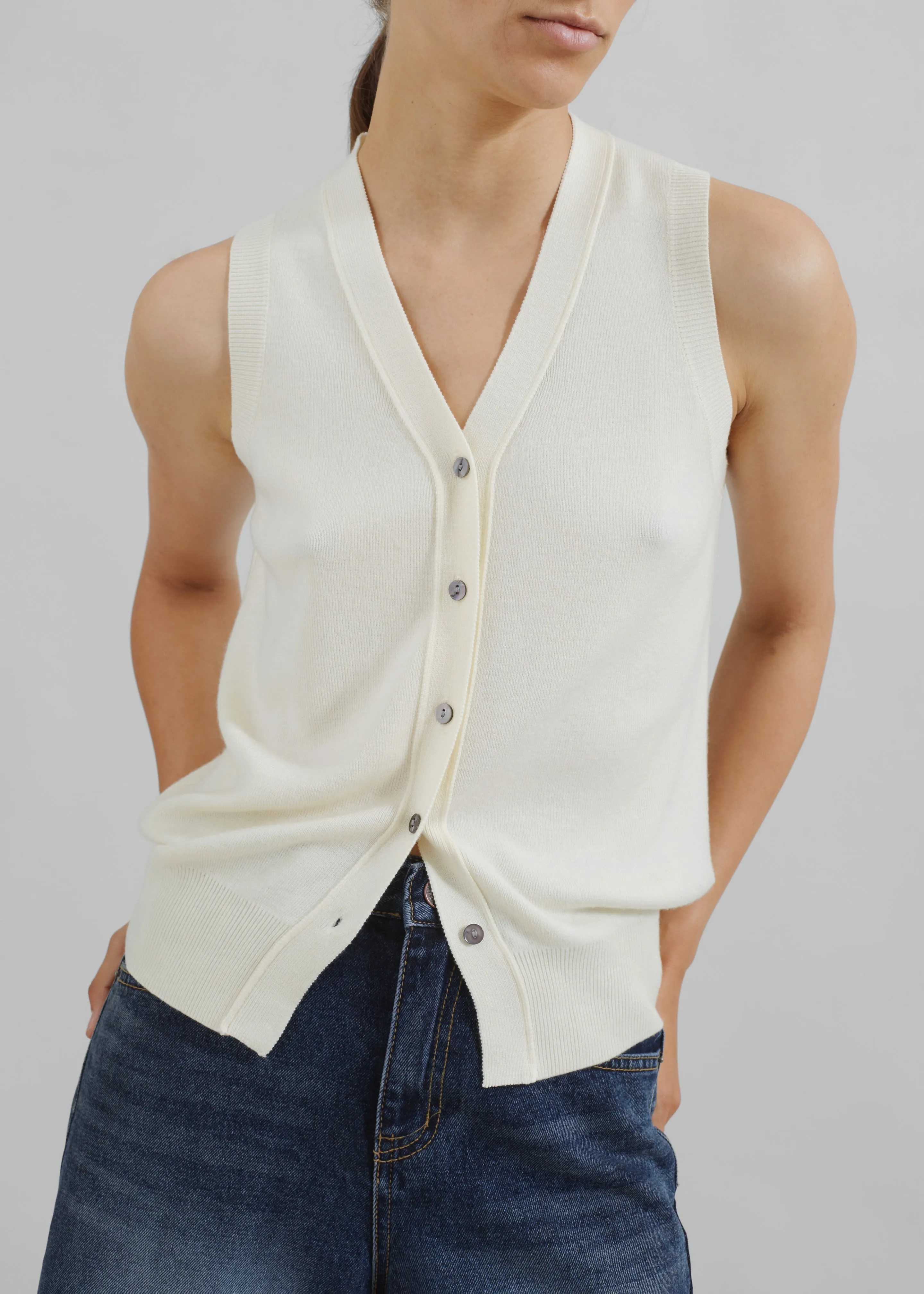 Samah Knit Vest - Ivory sold by Frankie Shop product image thumbnail 4