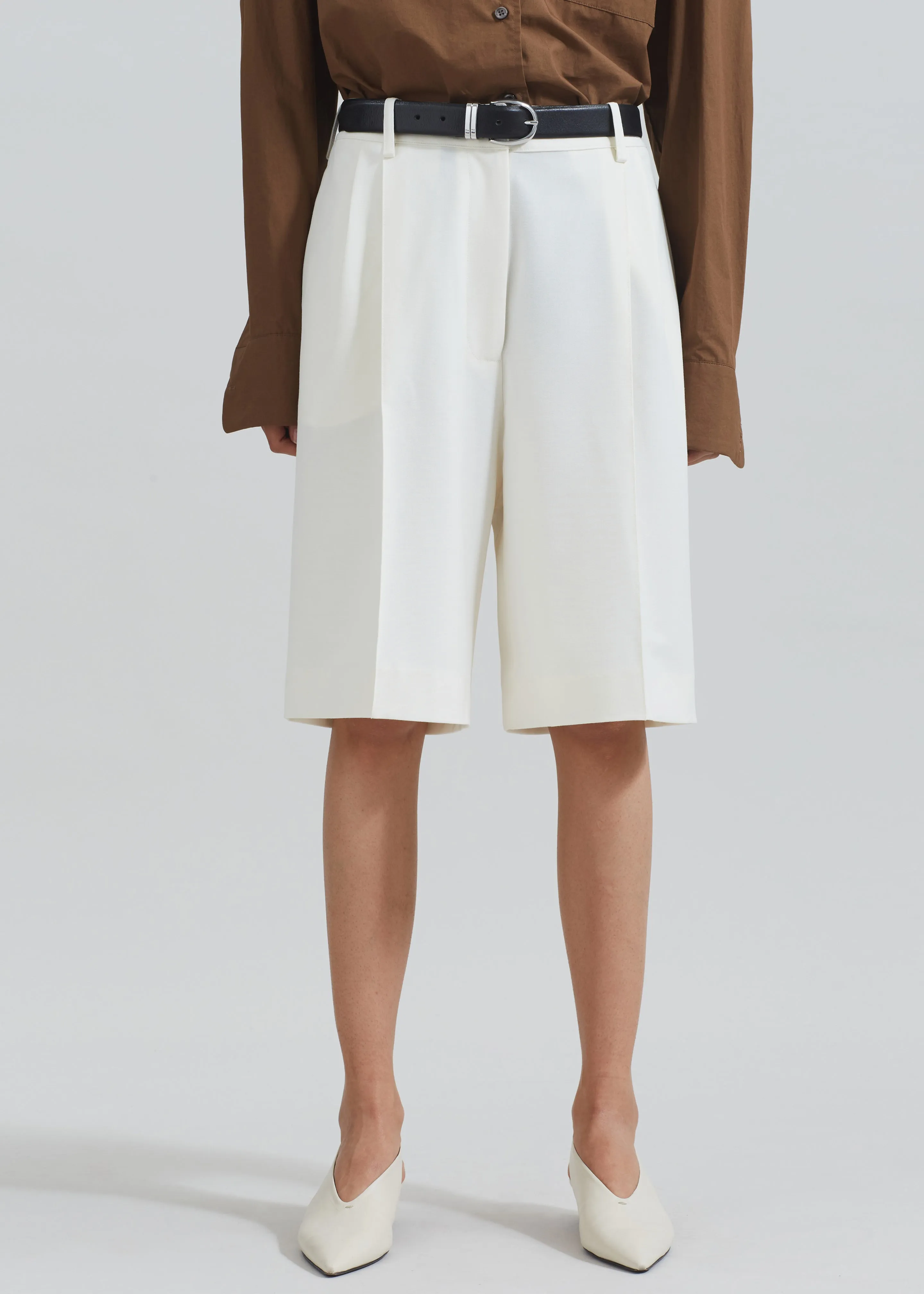 Ora Leather Belt - Black/Silver sold by Frankie Shop product image thumbnail 3