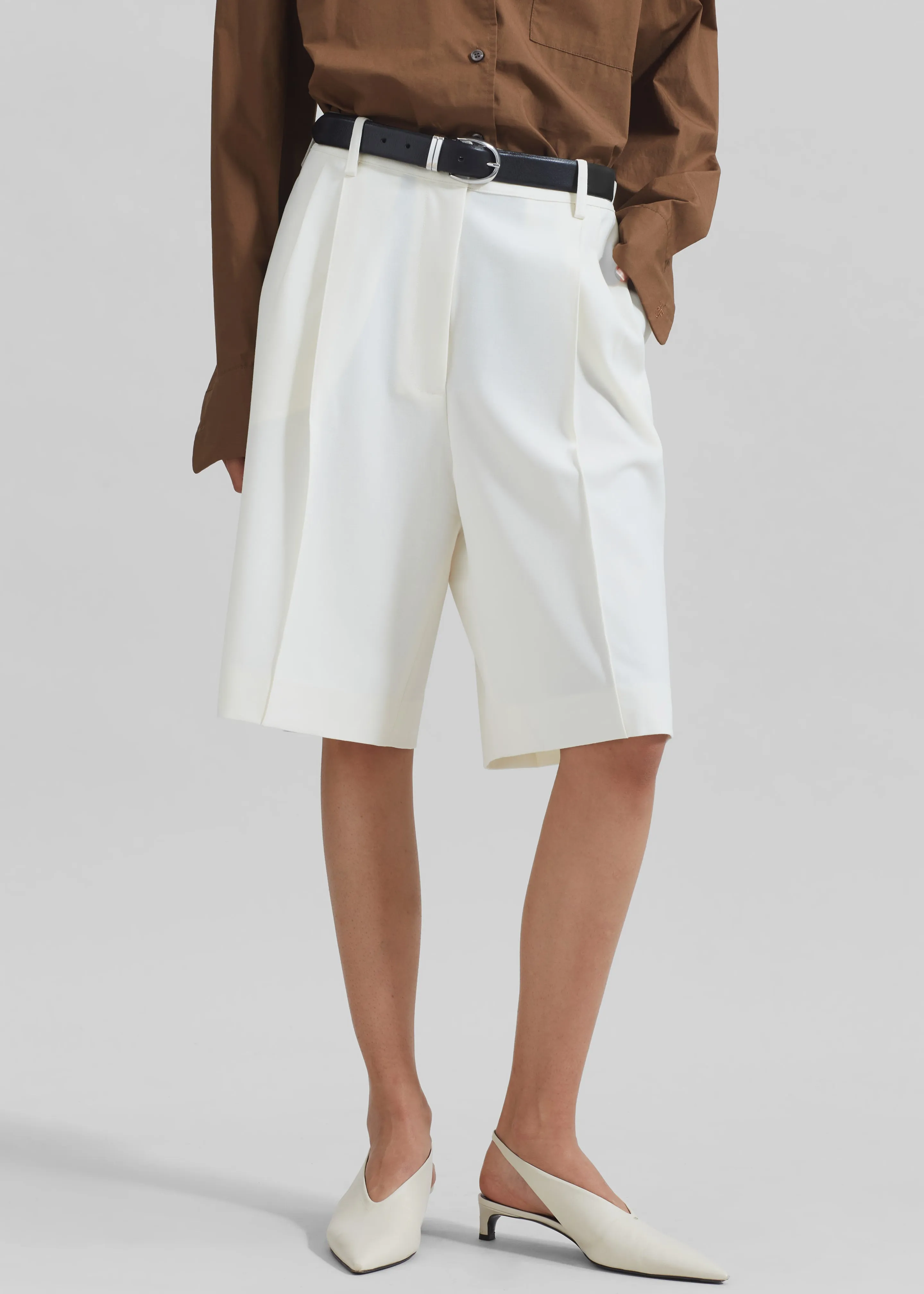 Ora Leather Belt - Black/Silver sold by Frankie Shop product image thumbnail 4