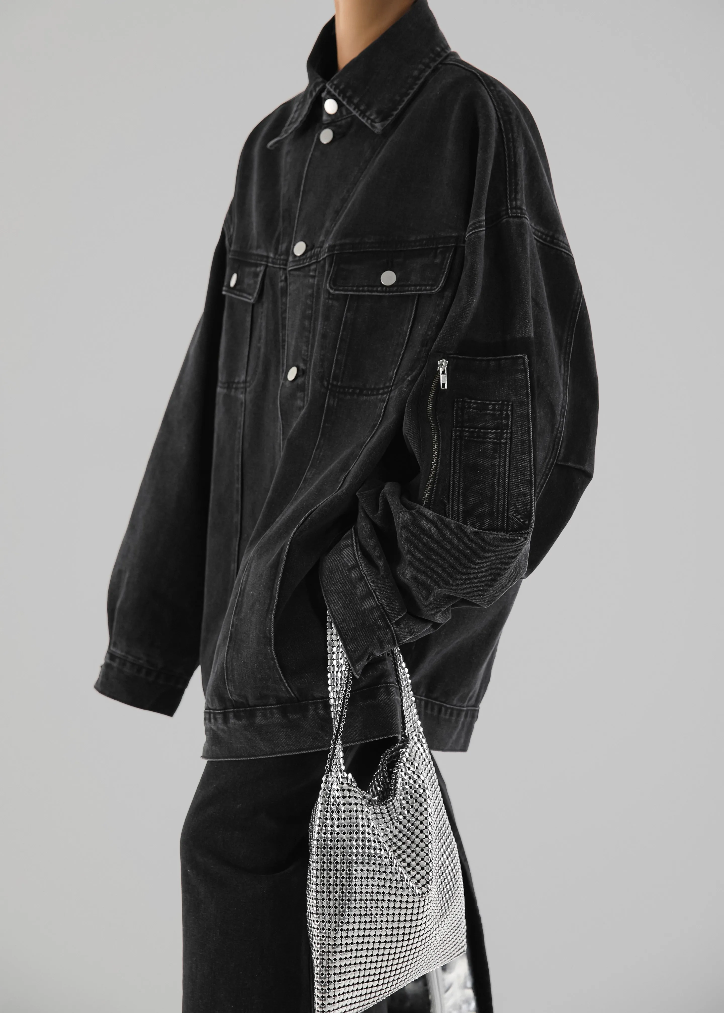 Ashford Oversized Denim Jacket - Black Wash sold by Frankie Shop product image thumbnail 2