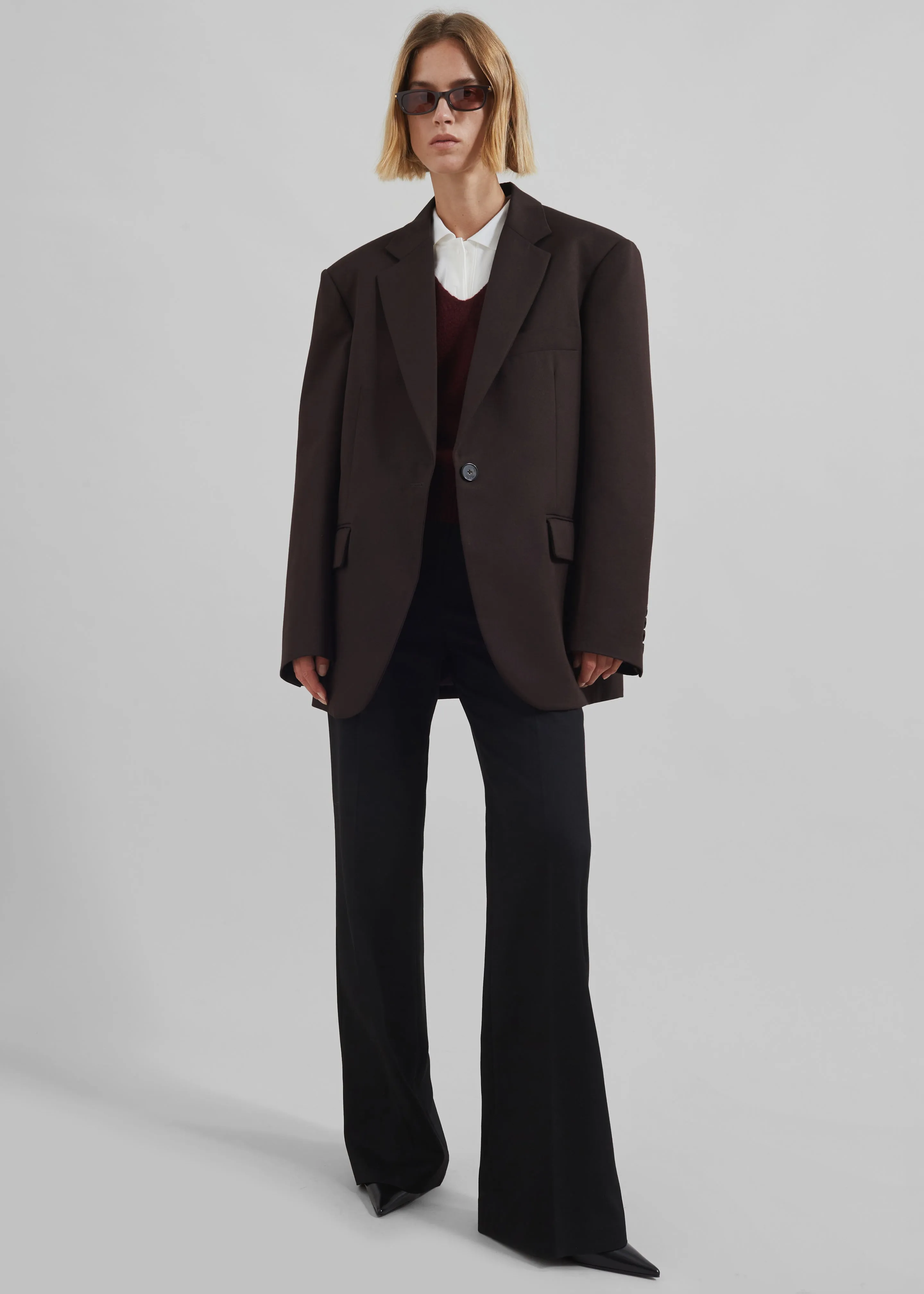 Lyra Oversized Blazer - Brown sold by Frankie Shop product image thumbnail 4