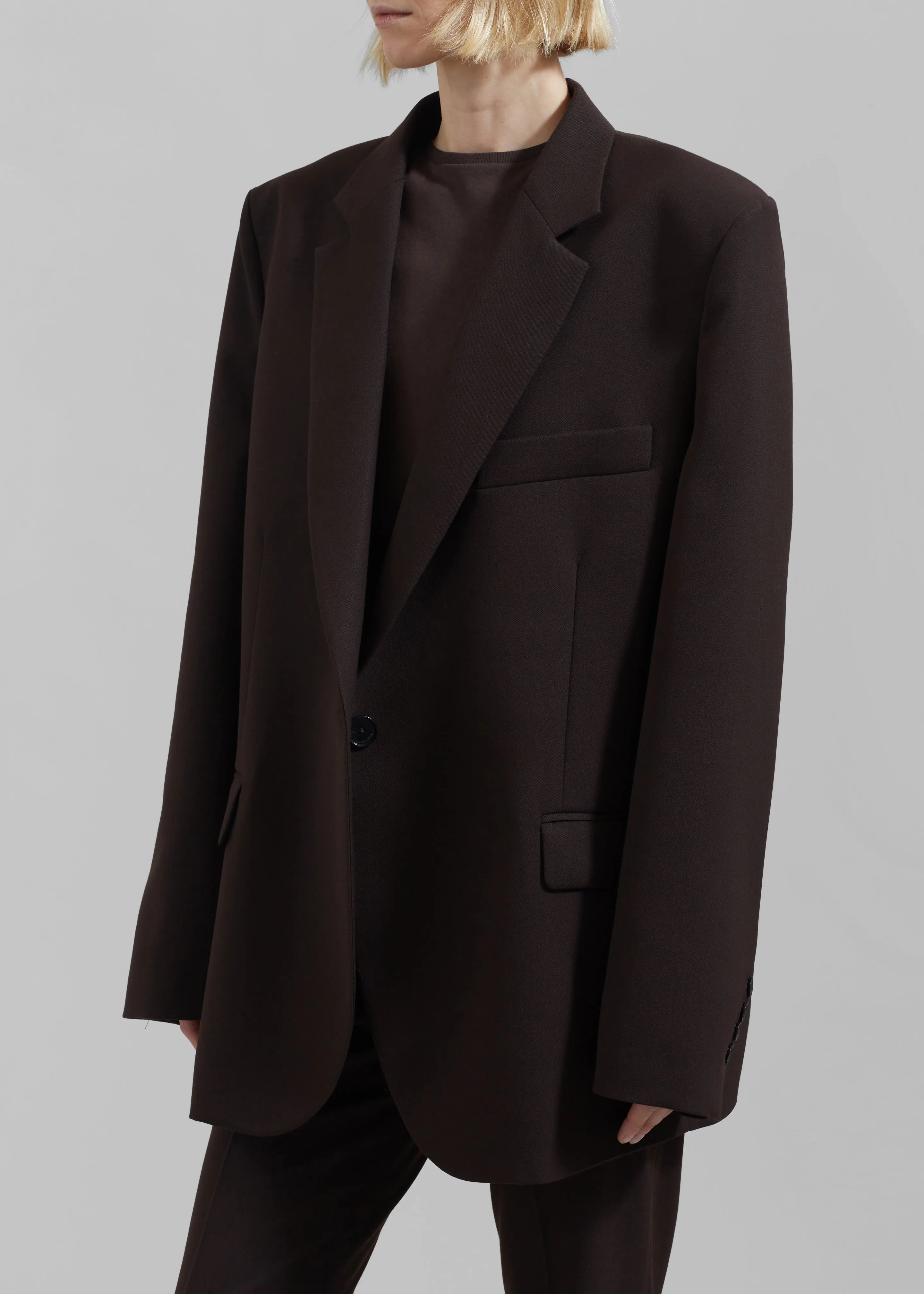 Lyra Oversized Blazer - Brown sold by Frankie Shop product image thumbnail 3