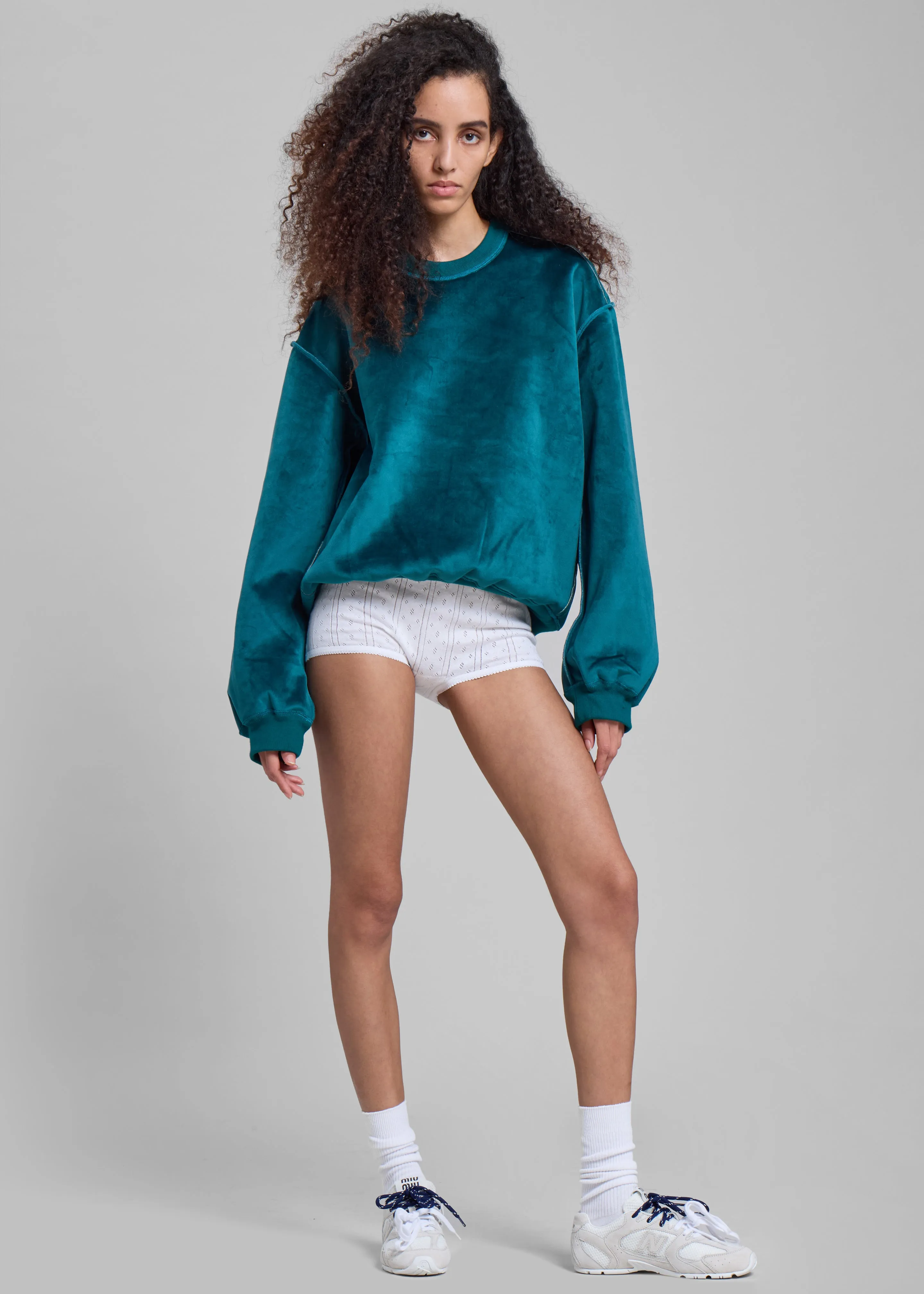 JW Anderson Bonded Sweatshirt - Deep Teal sold by Frankie Shop