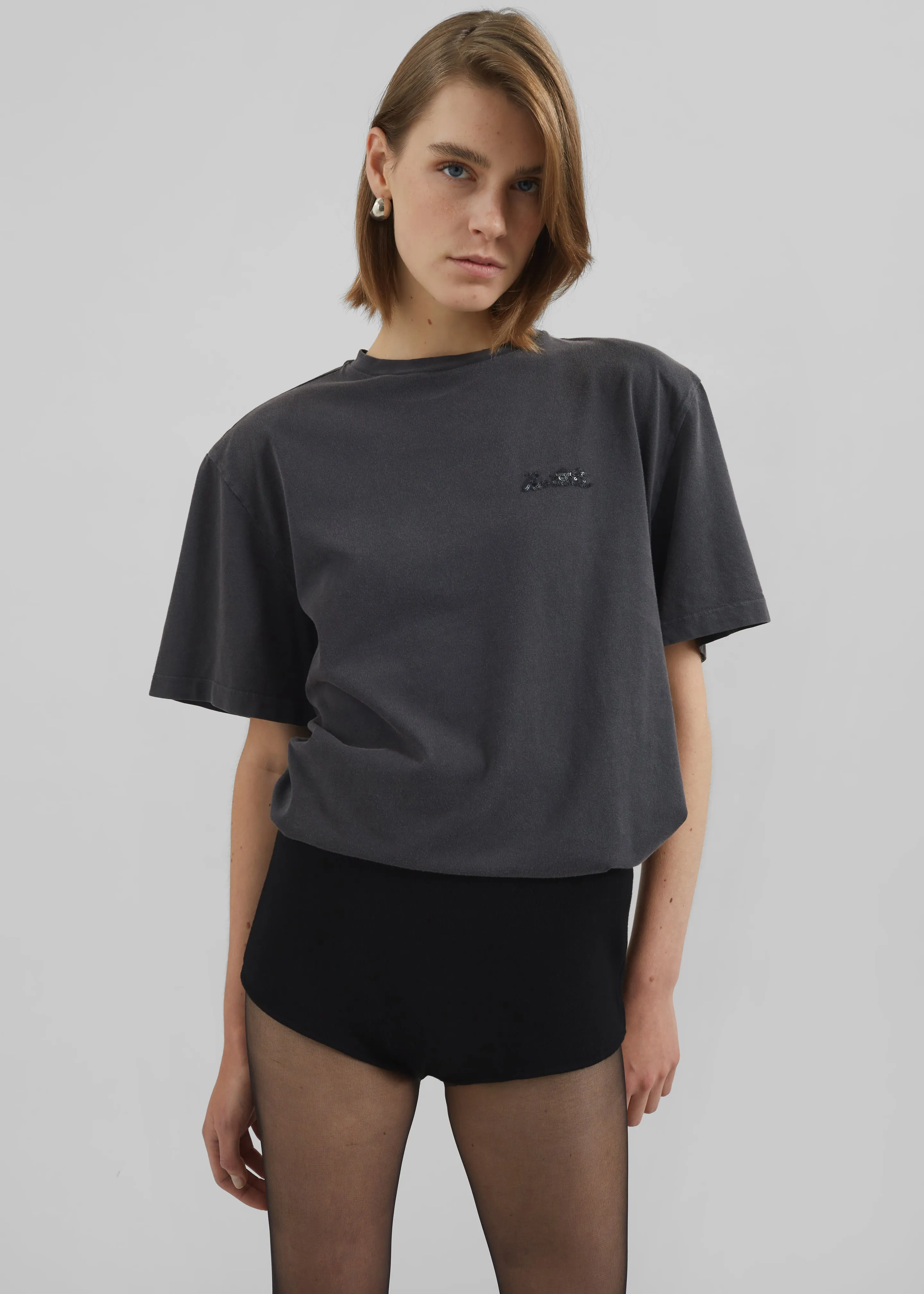 Rotate Heavy Oversized T-Shirt - Black Wash sold by Frankie Shop product image thumbnail 4