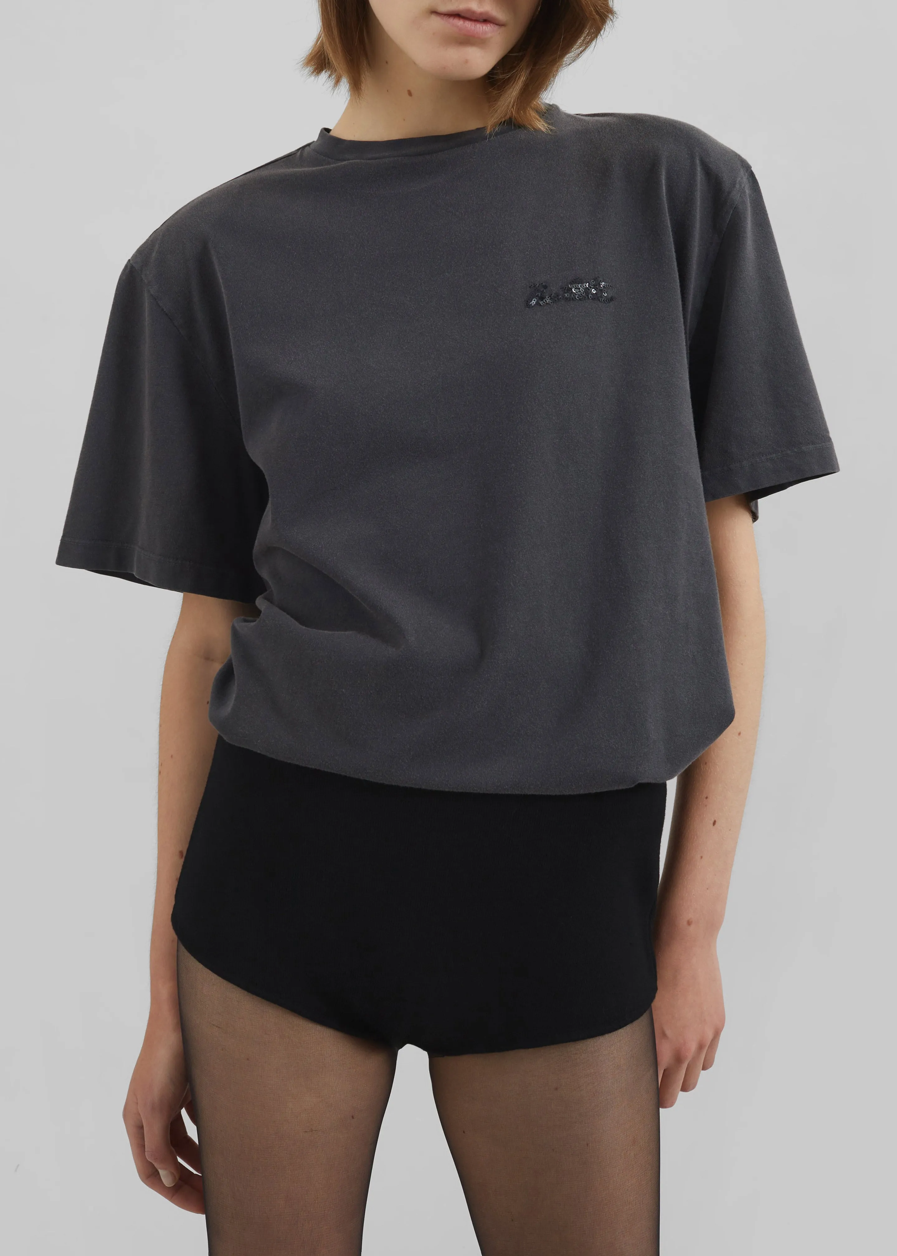 Rotate Heavy Oversized T-Shirt - Black Wash sold by Frankie Shop product image thumbnail 3