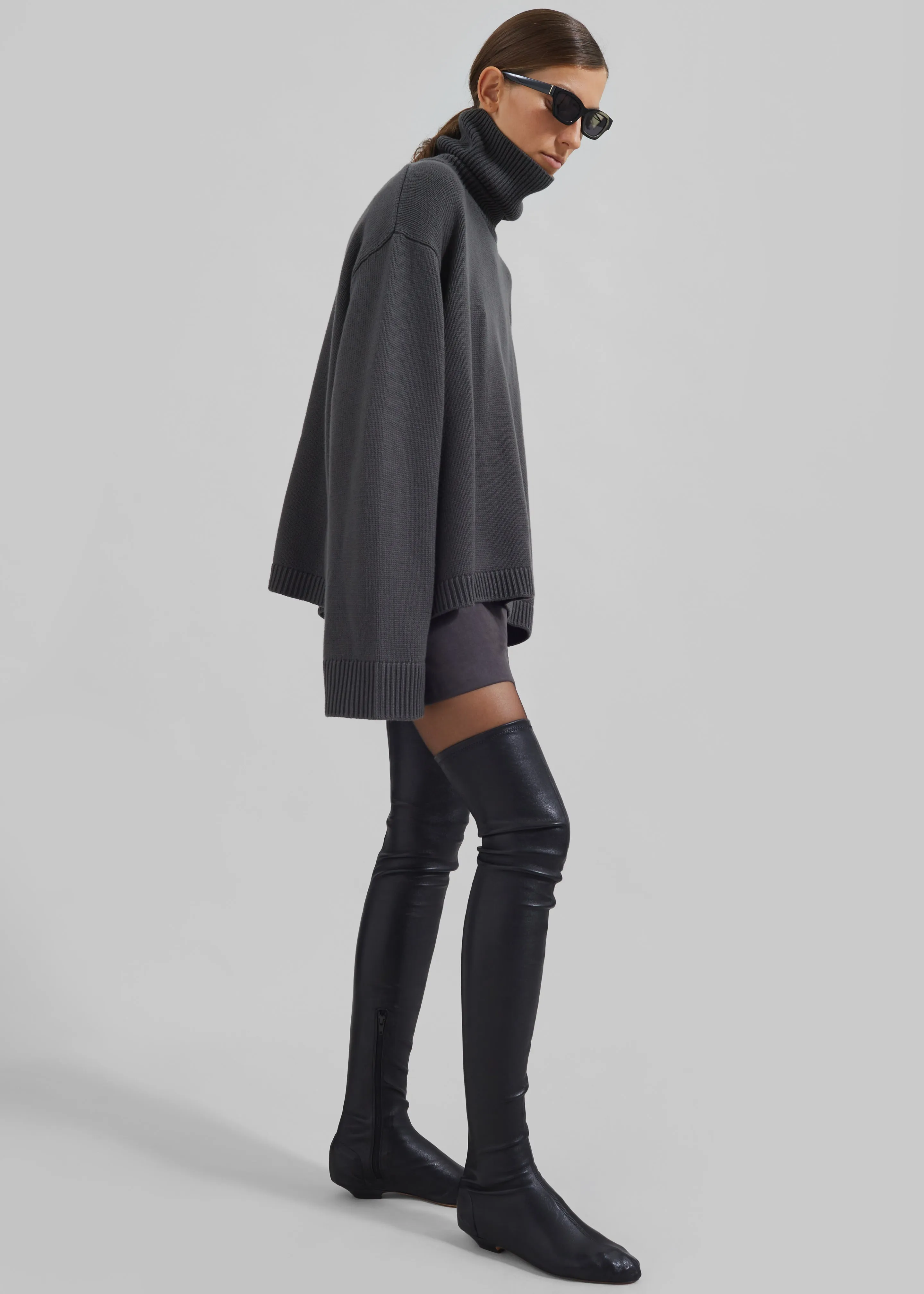 Rhea Trapeze Turtleneck - Light Khaki sold by Frankie Shop product image thumbnail 3