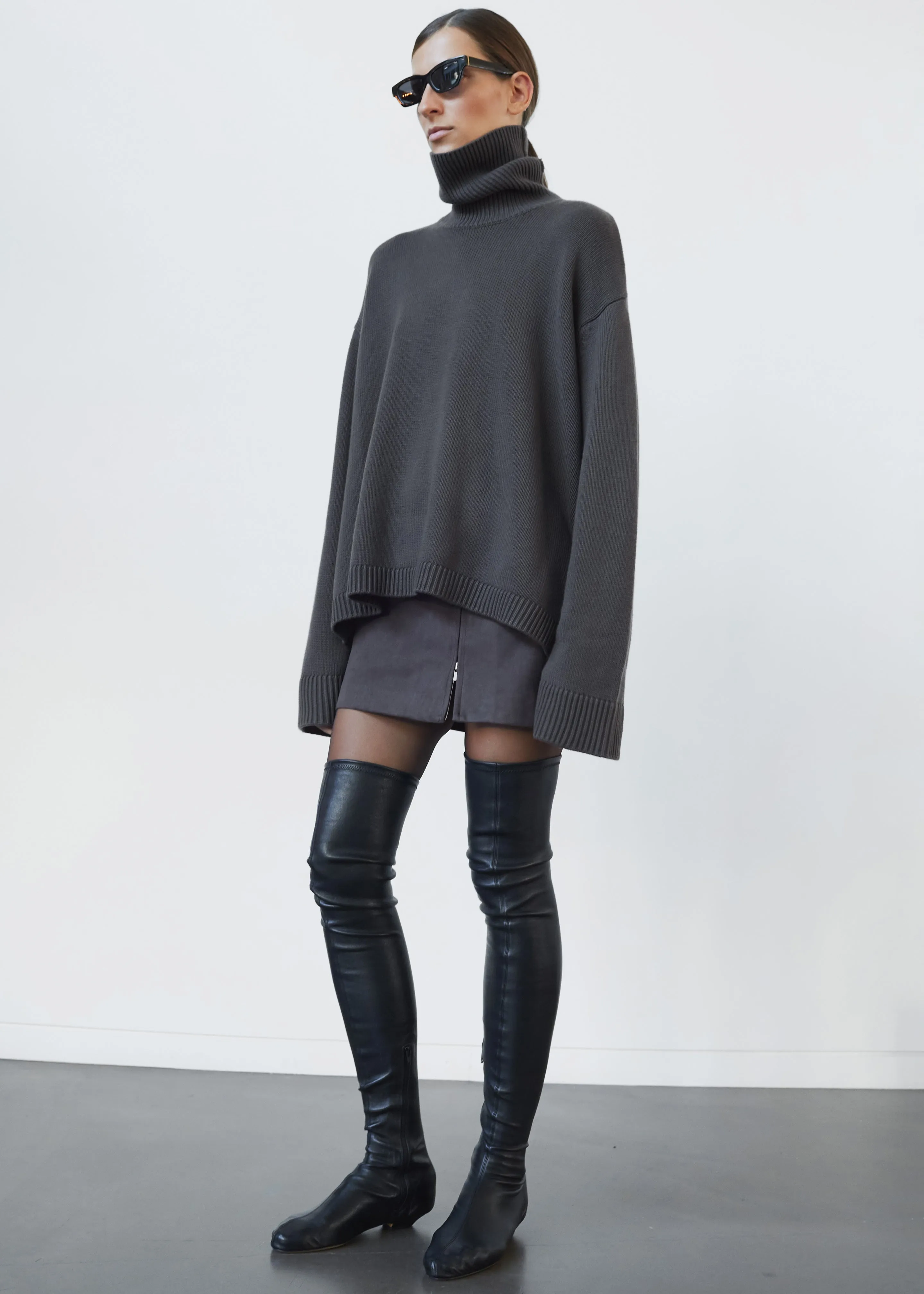 Rhea Trapeze Turtleneck - Light Khaki sold by Frankie Shop product image thumbnail 5