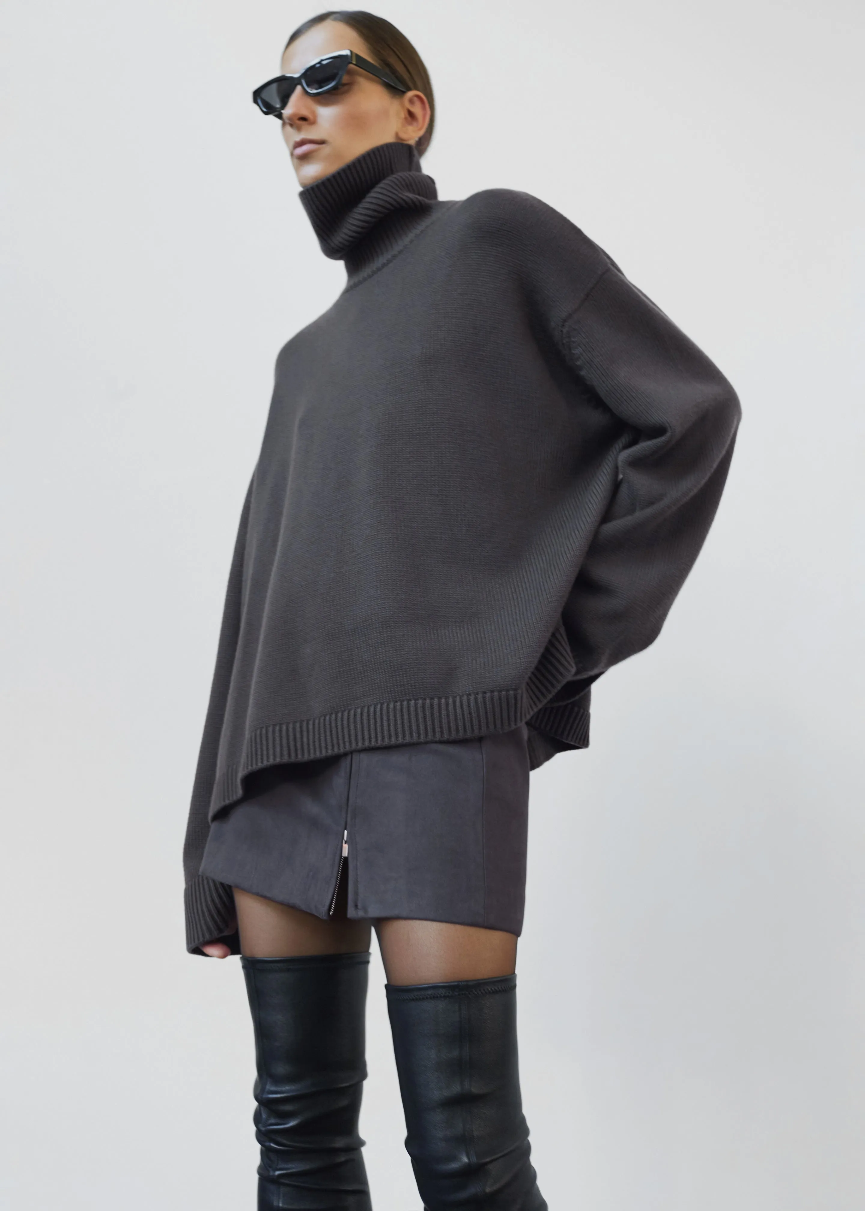Rhea Trapeze Turtleneck - Light Khaki sold by Frankie Shop product image thumbnail 2