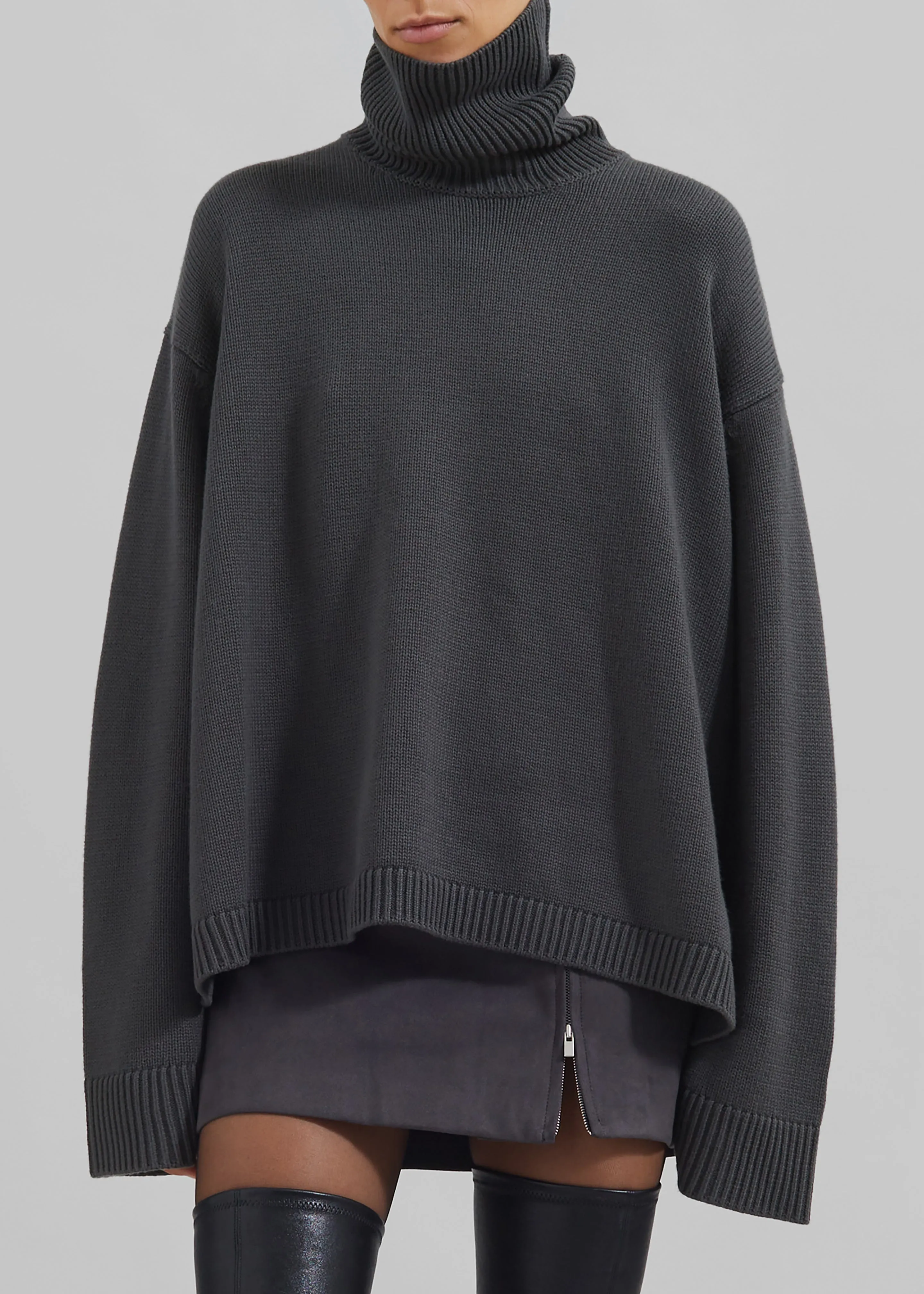 Rhea Trapeze Turtleneck - Light Khaki sold by Frankie Shop product image thumbnail 4
