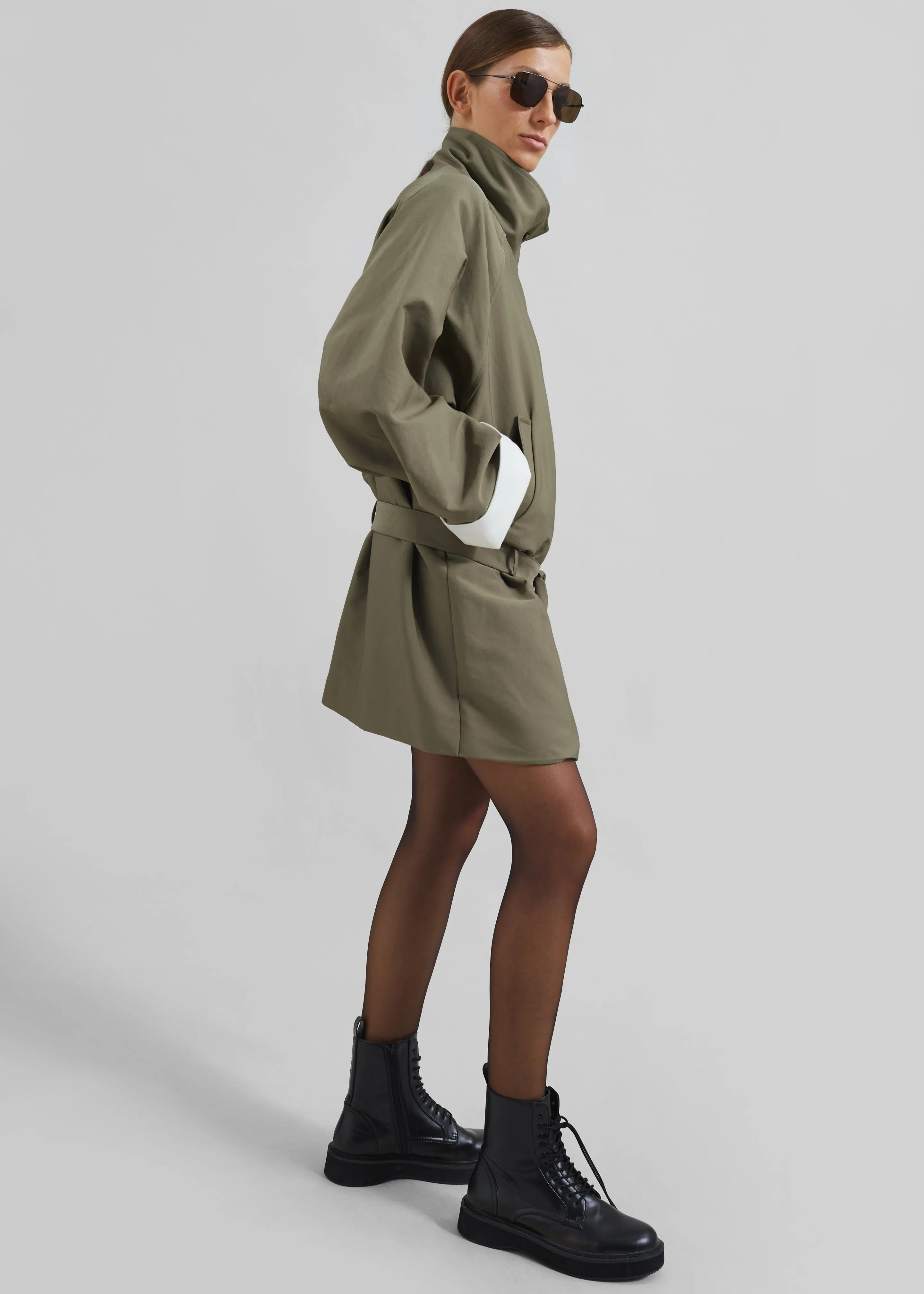 Alberta Short Trench - Khaki sold by Frankie Shop product image thumbnail 5