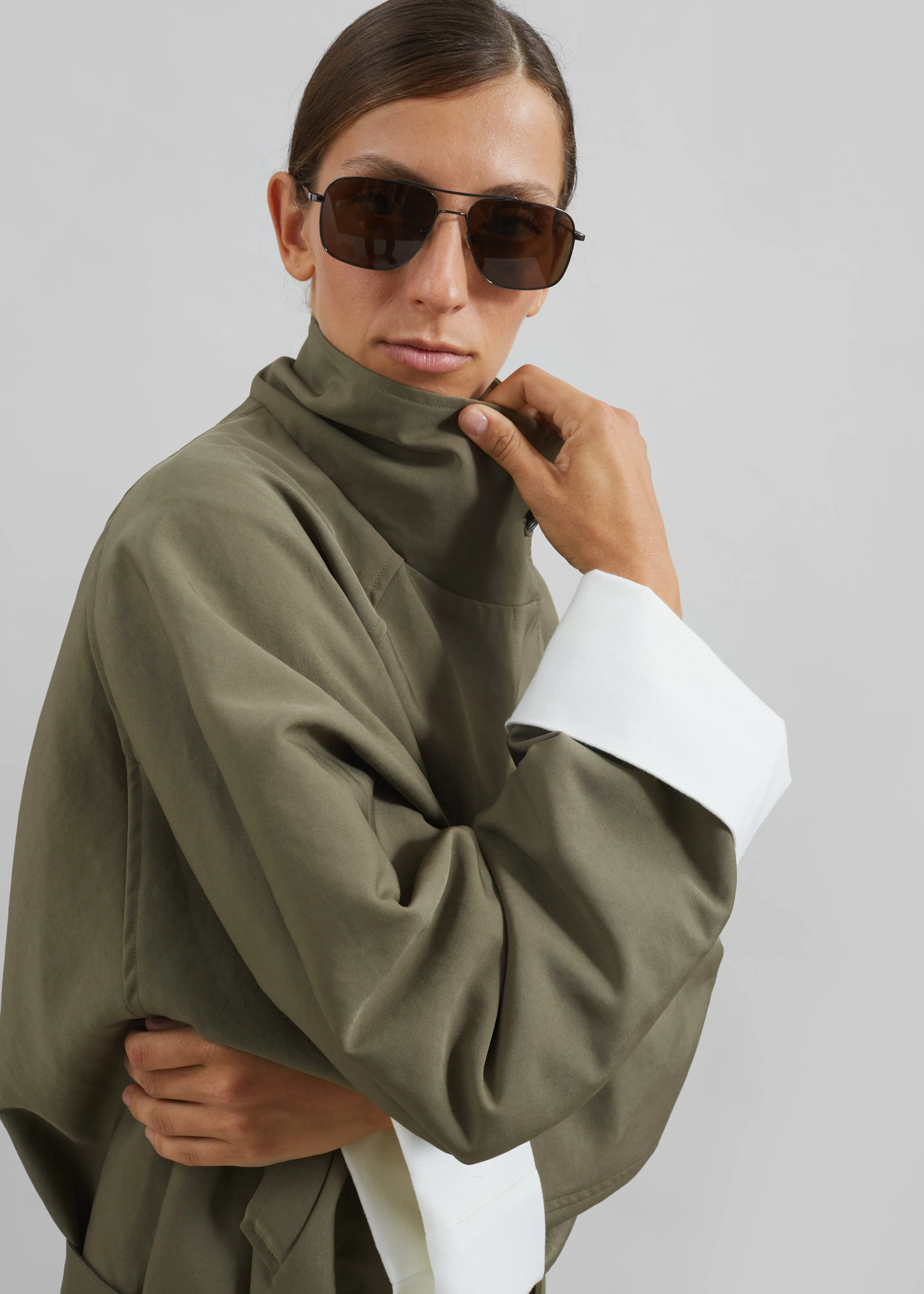 Alberta Short Trench - Khaki sold by Frankie Shop product image thumbnail 3