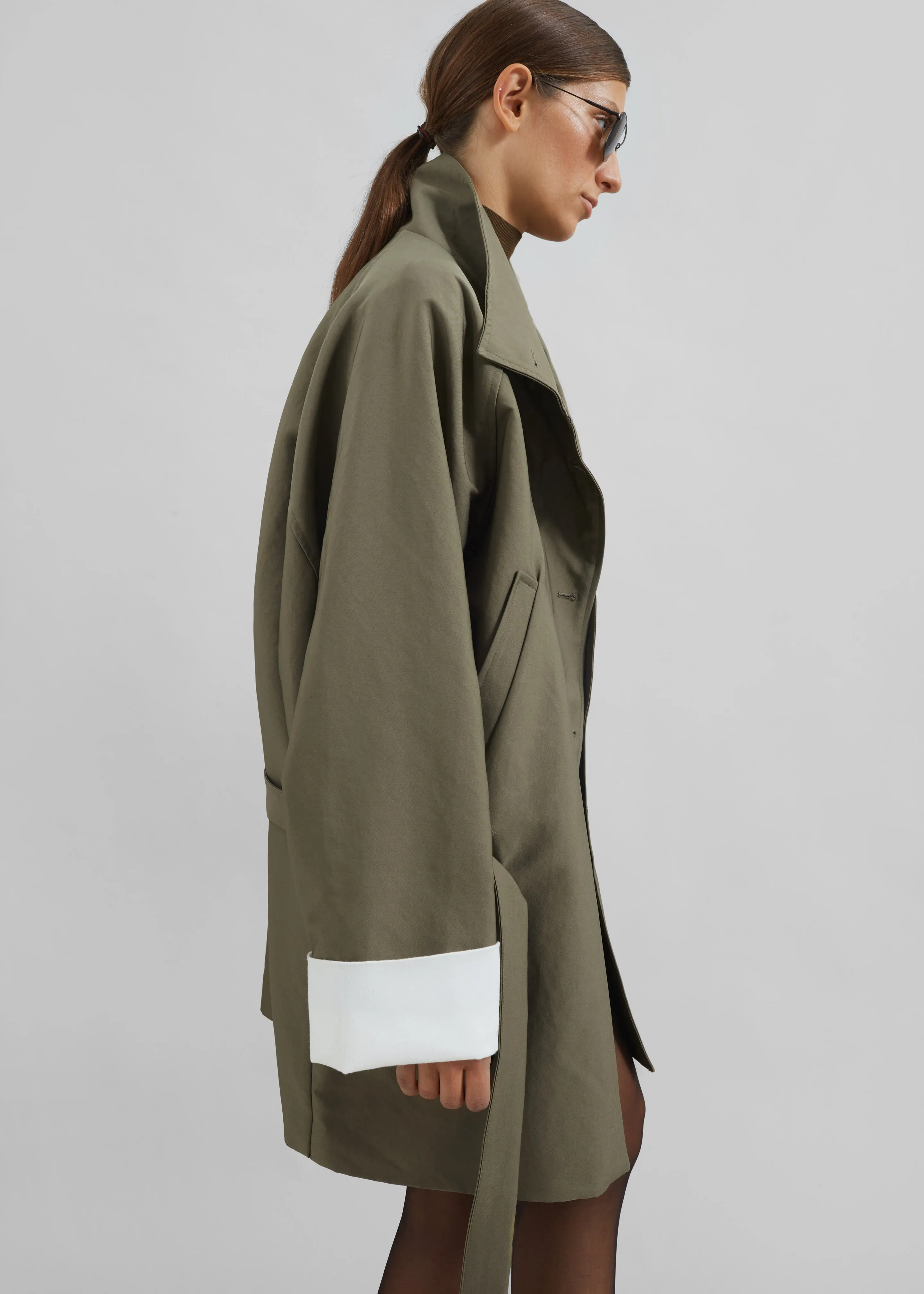 Alberta Short Trench - Khaki sold by Frankie Shop product image thumbnail 2