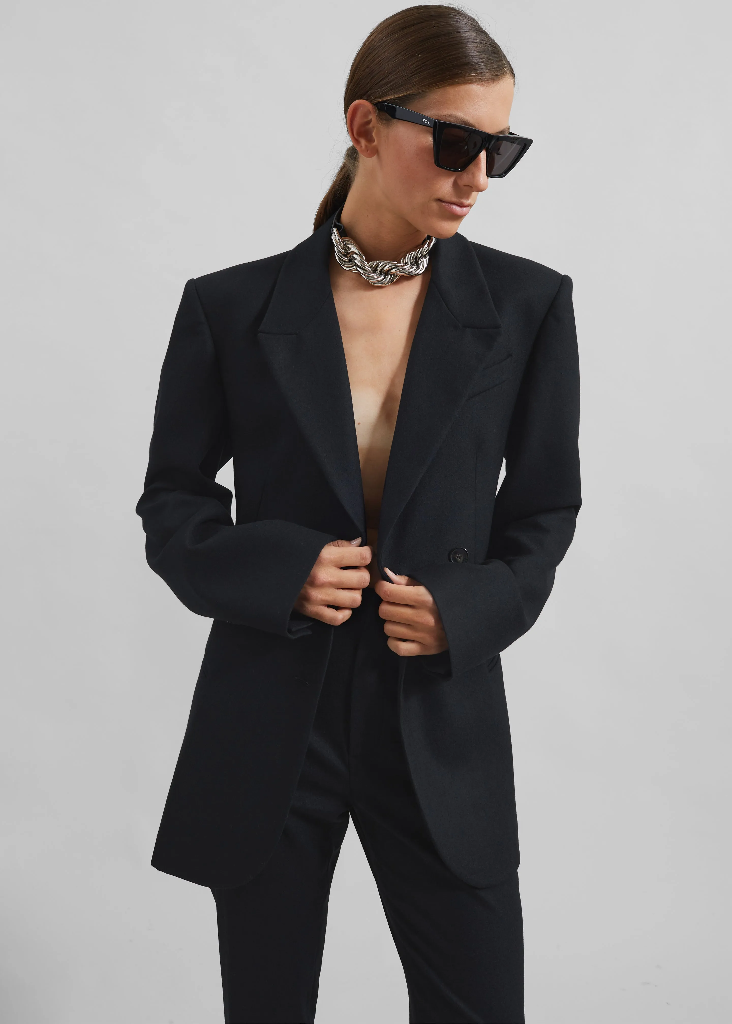 Morrison Crossover Blazer - Black sold by Frankie Shop