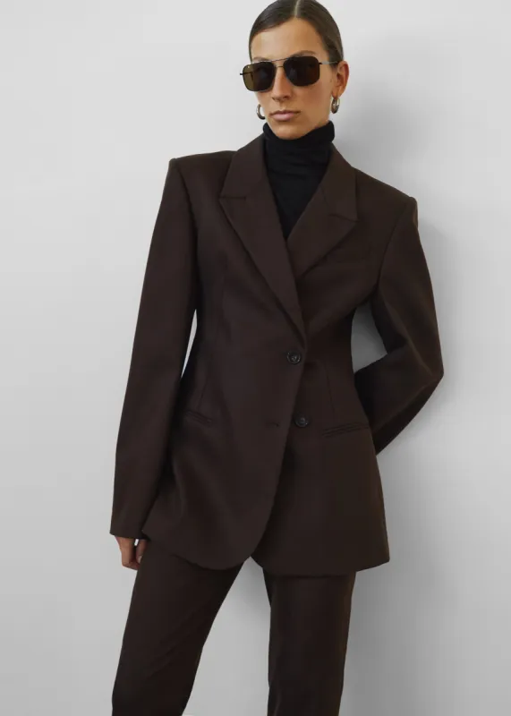 Morrison Crossover Blazer - Brown sold by Frankie Shop