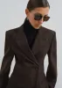 Morrison Crossover Blazer - Brown sold by Frankie Shop