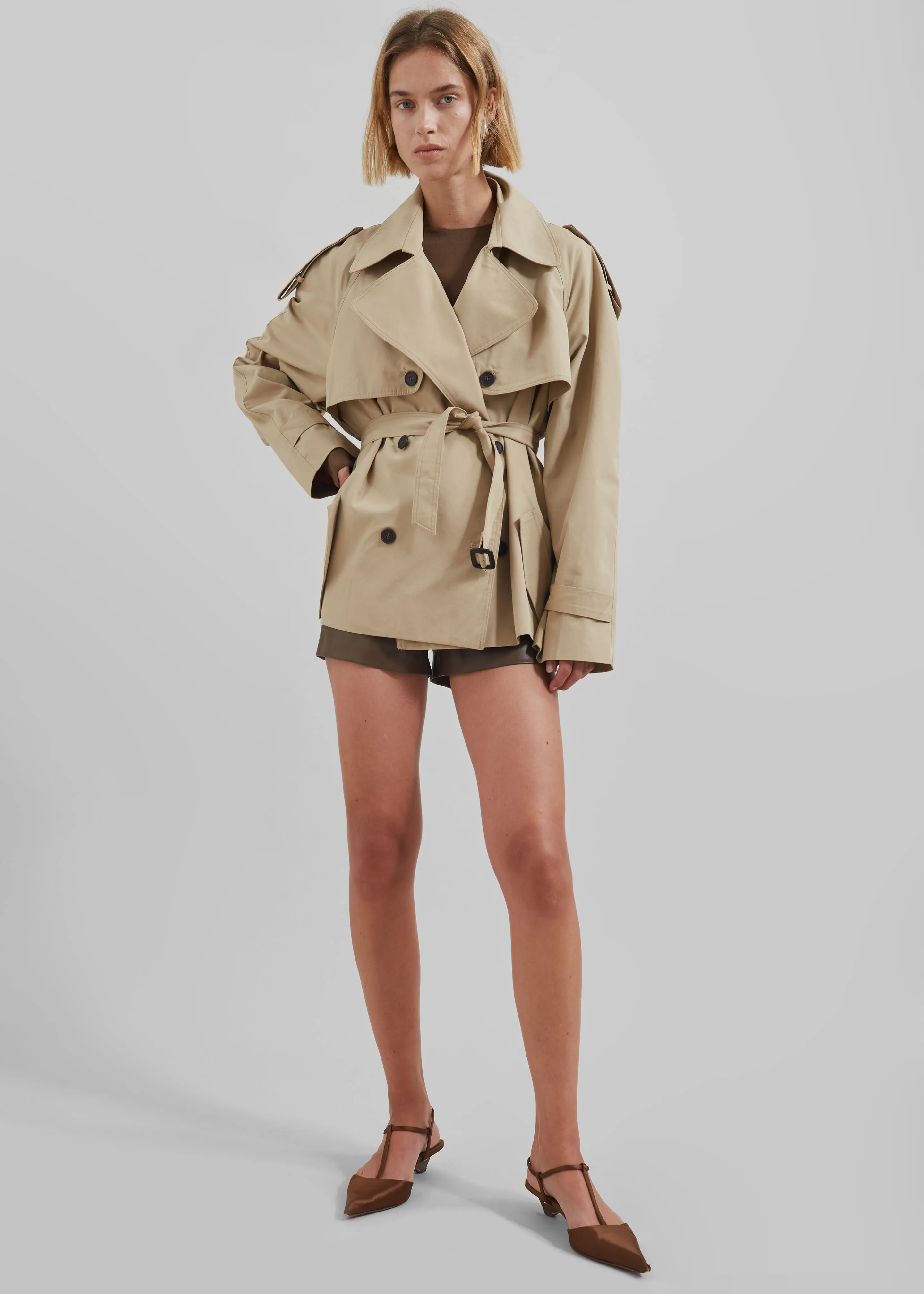 Arlington Short Trench - Beige sold by Frankie Shop product image thumbnail 2