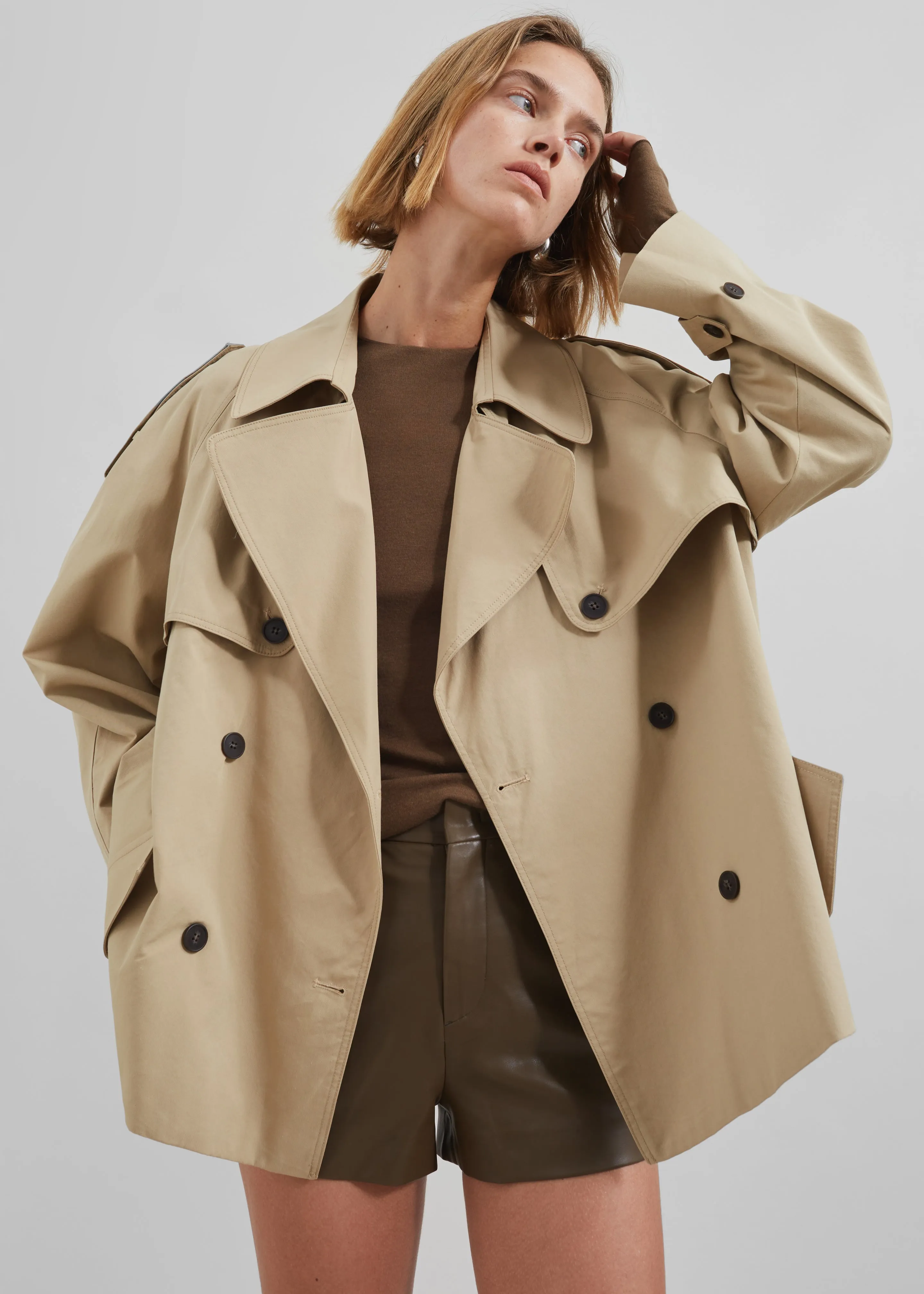 Arlington Short Trench - Beige sold by Frankie Shop product image thumbnail 4