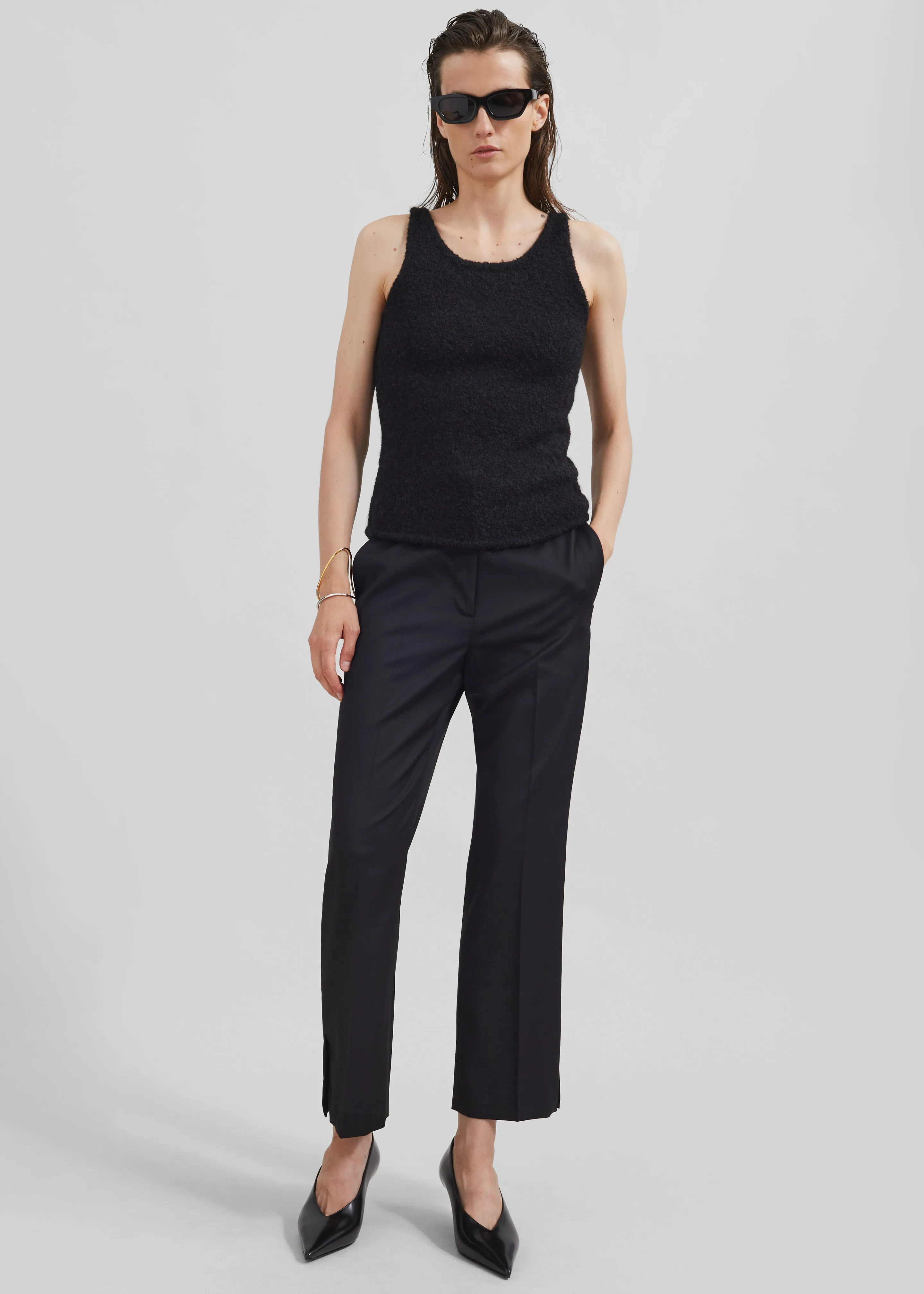 Low Classic Fluffy Sleeveless Knit Top - Black sold by Frankie Shop product image thumbnail 3