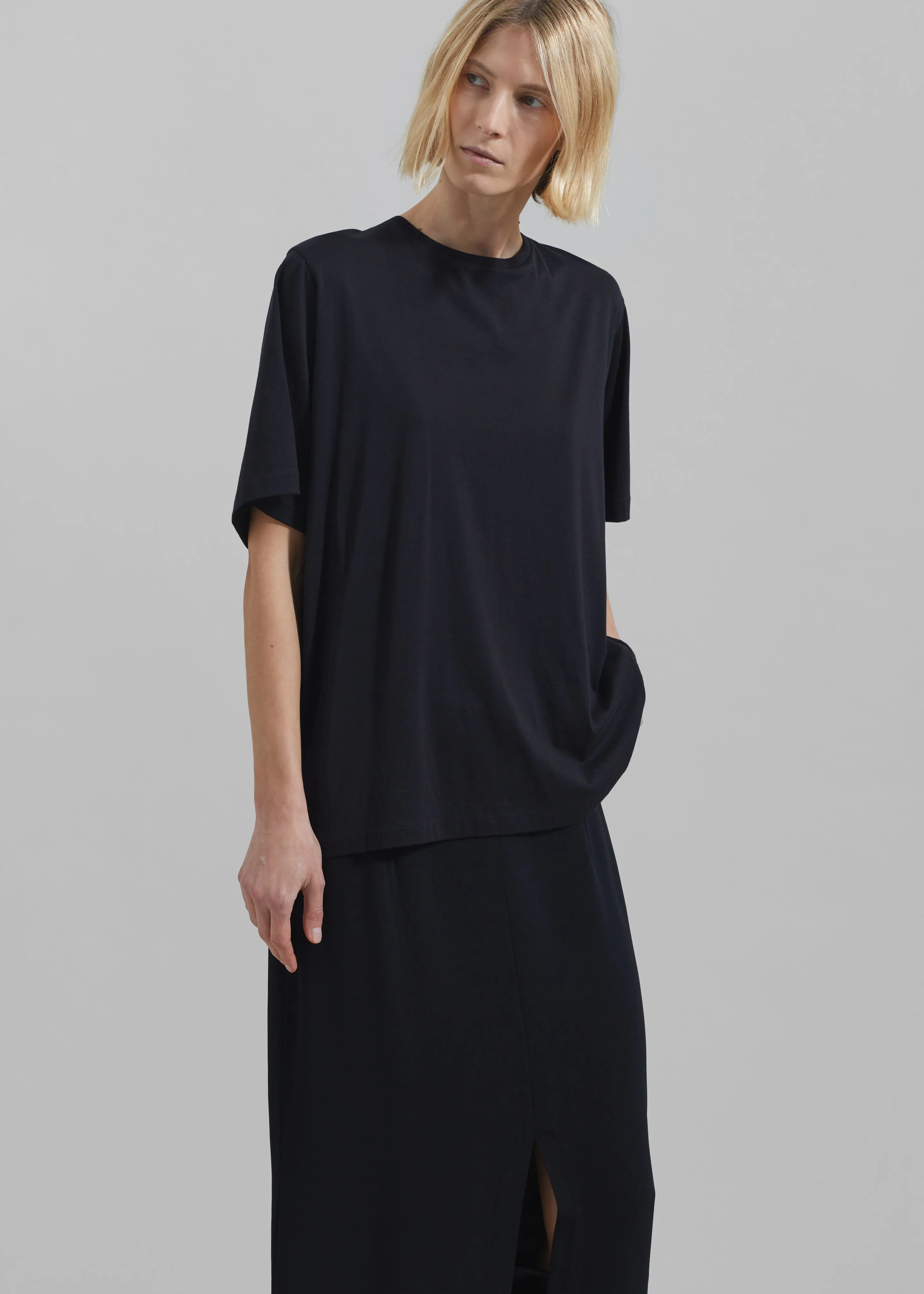 Harper Soft Organic T-Shirt - Black sold by Frankie Shop