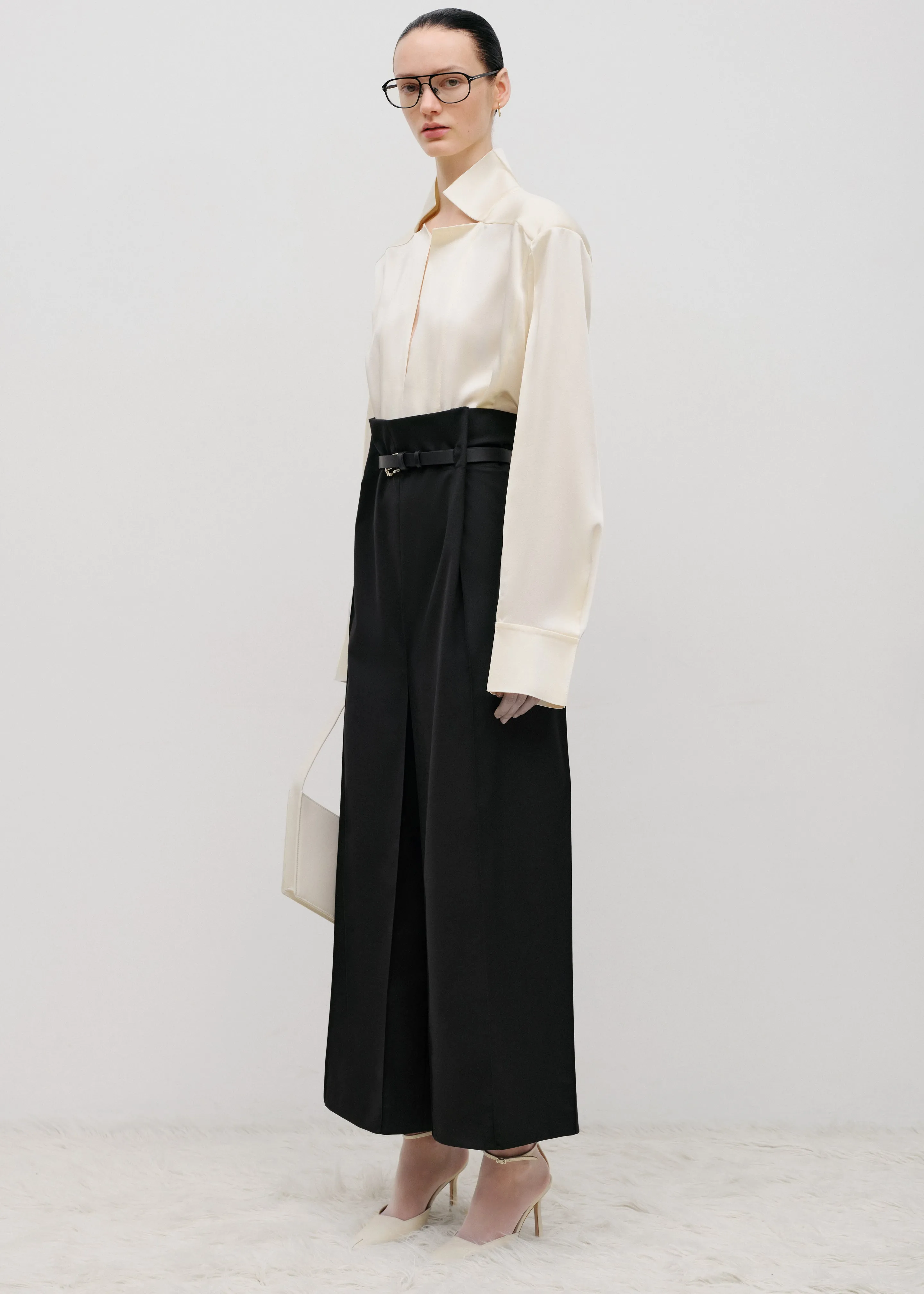 Bevza Belted Square Culottes - Black sold by Frankie Shop product image thumbnail 2