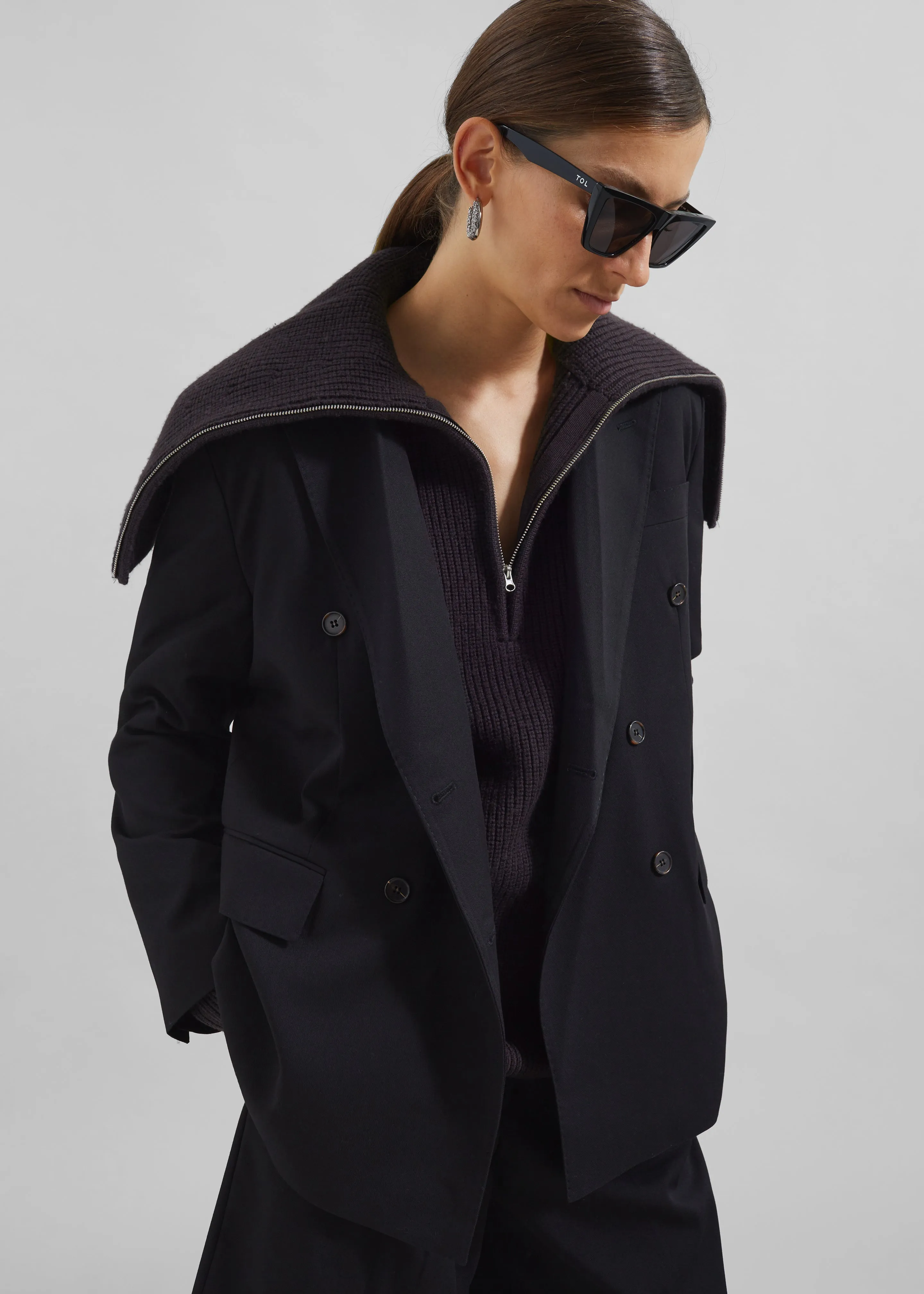 Hazel Oversized Wool Jumper - Dark Plum sold by Frankie Shop product image thumbnail 4