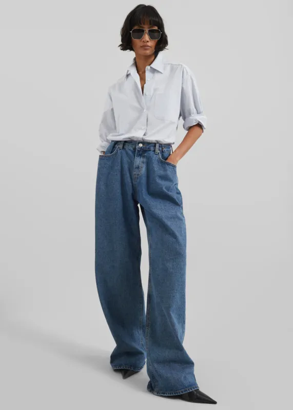 Hayla Denim Pants - Medium Wash sold by Frankie Shop