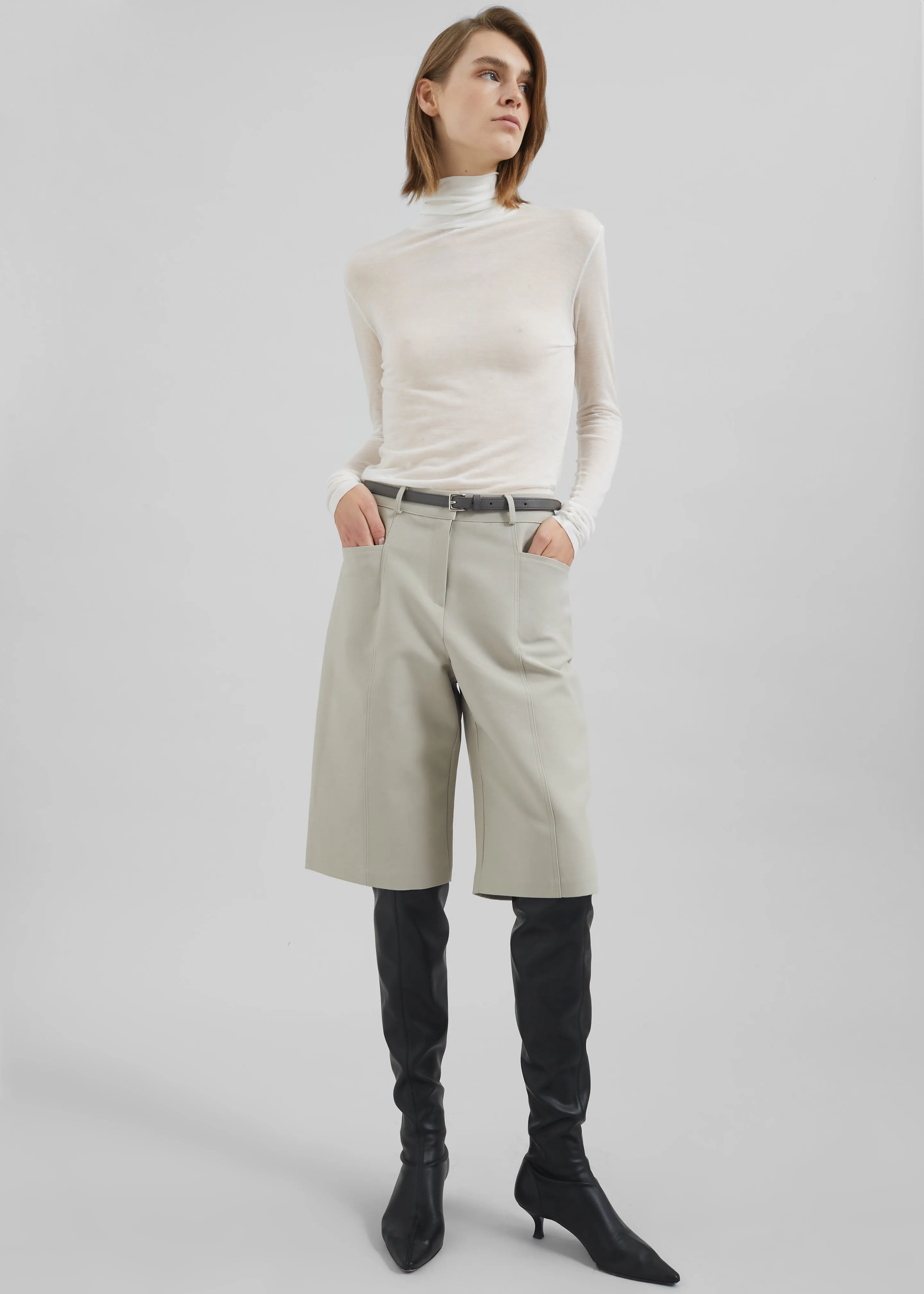 Evren Sheer Turtleneck - White sold by Frankie Shop product image thumbnail 4
