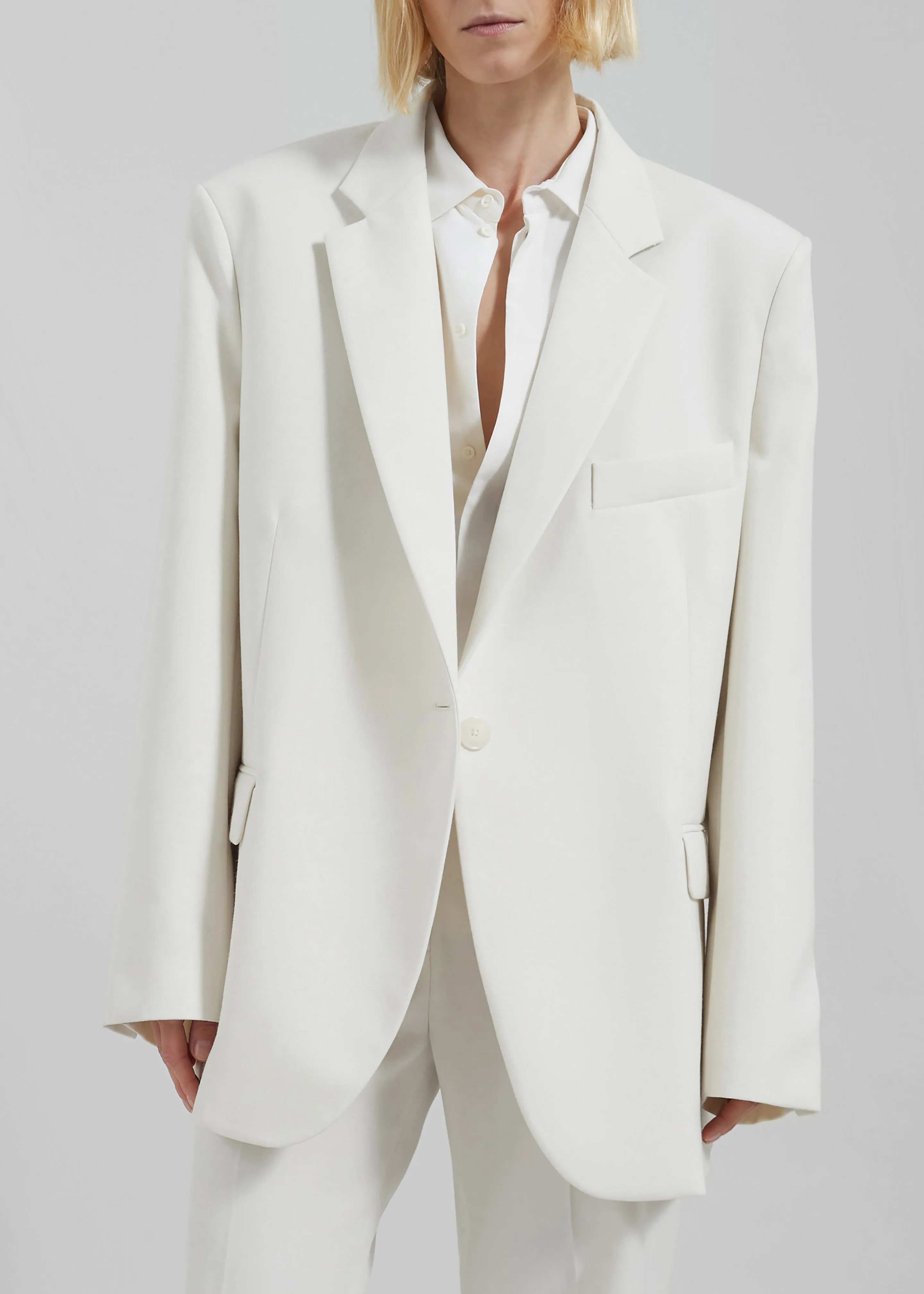 Lyra Oversized Blazer - White sold by Frankie Shop product image thumbnail 3