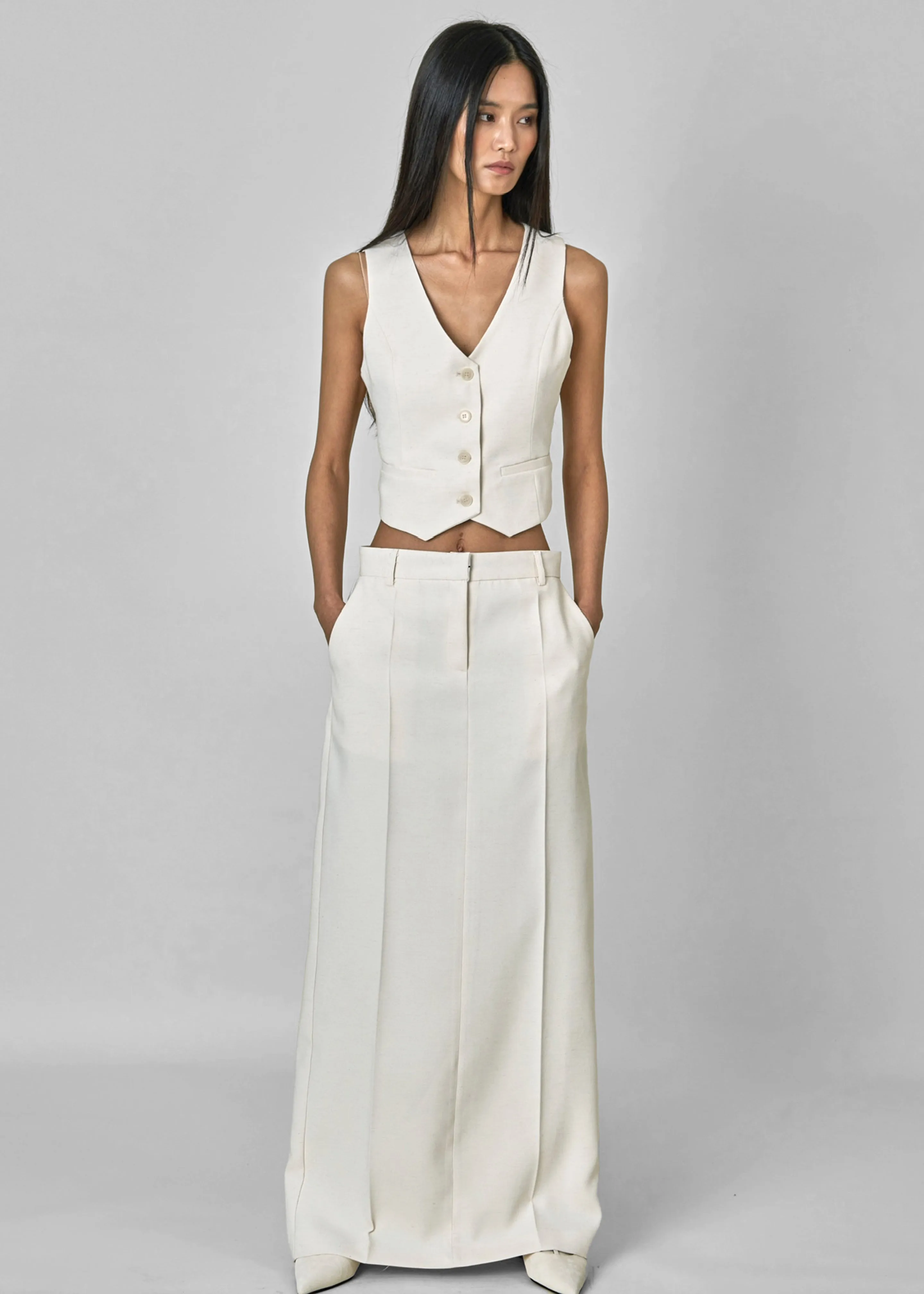 Indio Maxi Skirt - Off White sold by Frankie Shop product image thumbnail 3