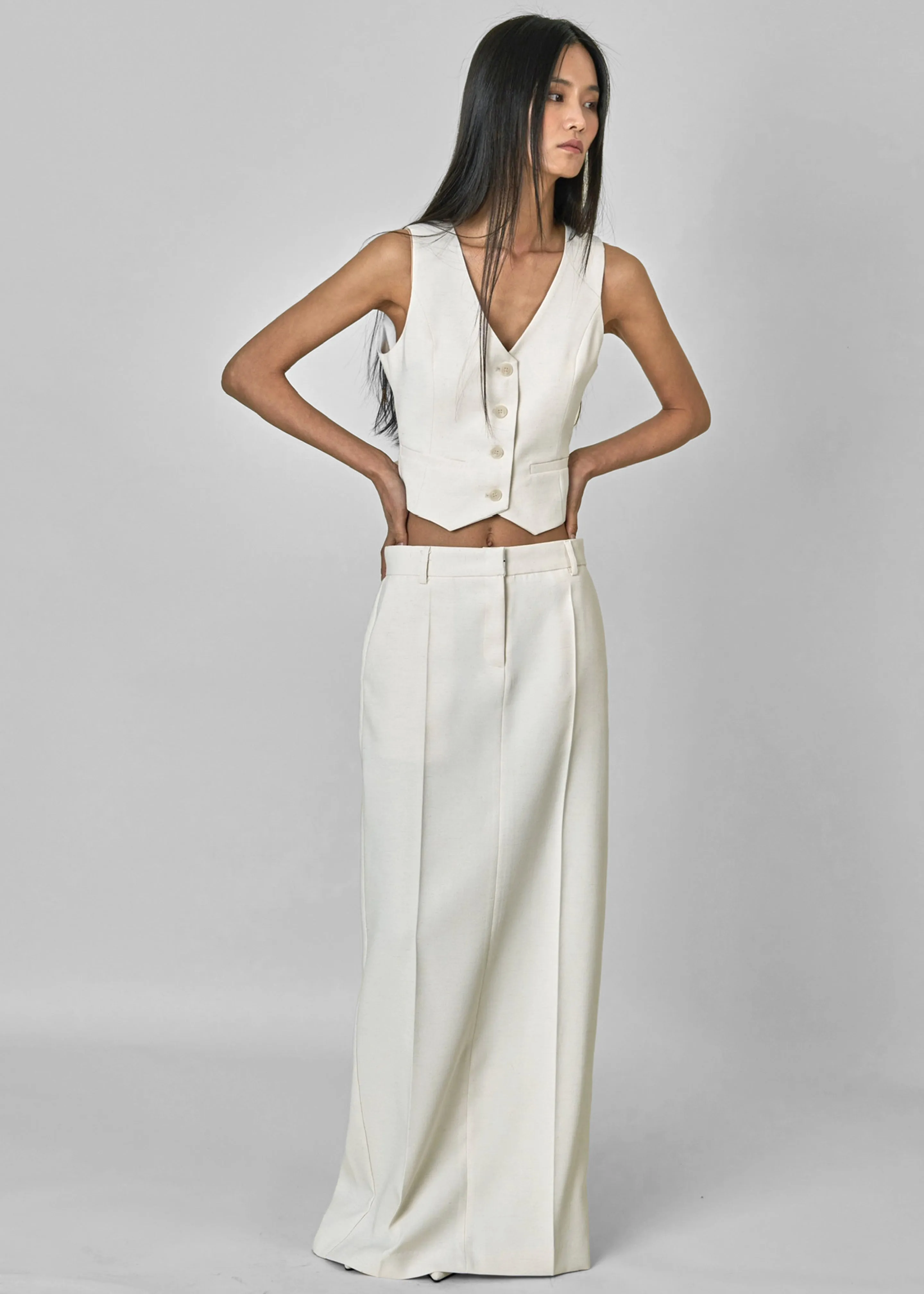 Indio Maxi Skirt - Off White sold by Frankie Shop