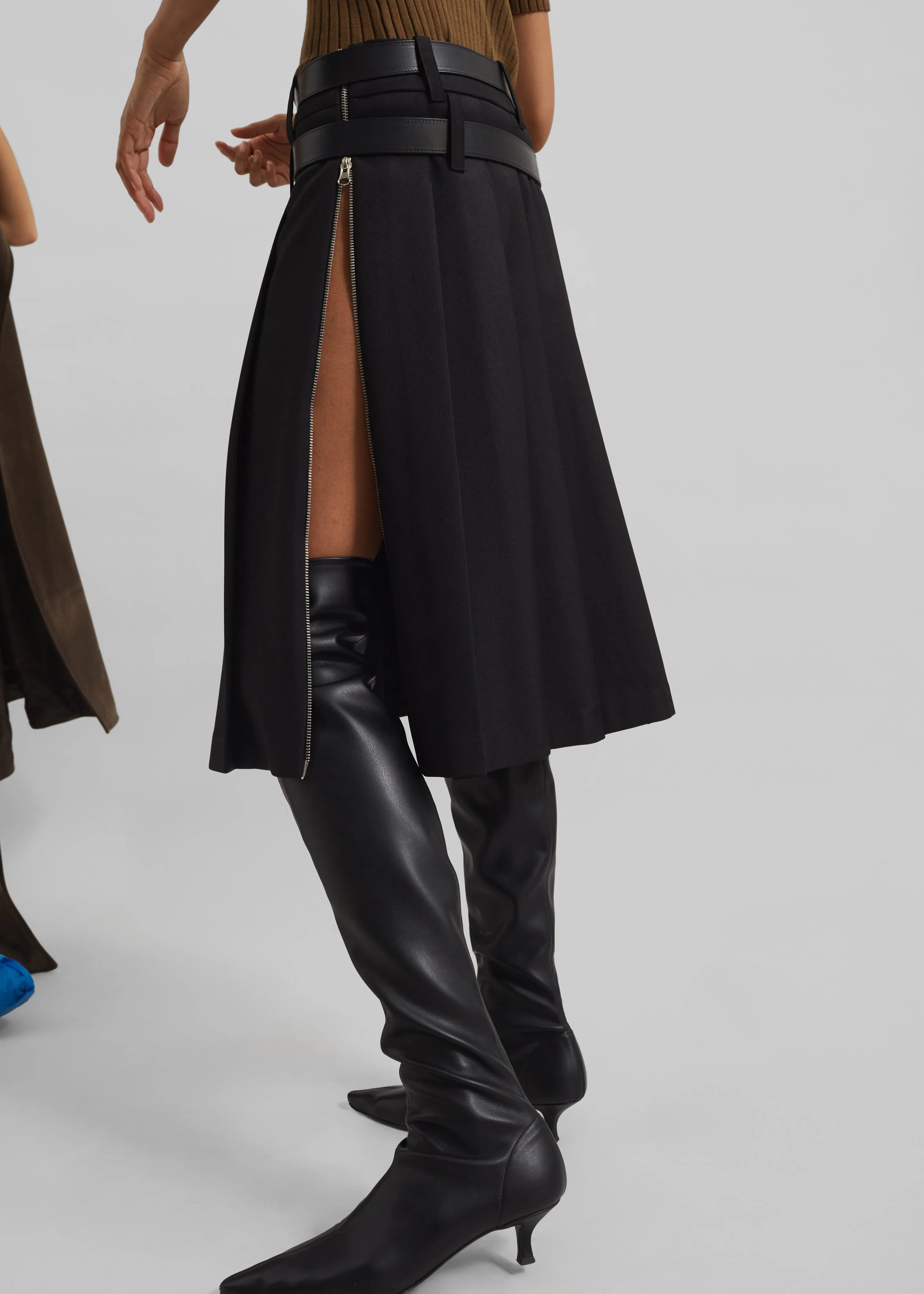 Sarina Pleated Skirt - Black sold by Frankie Shop