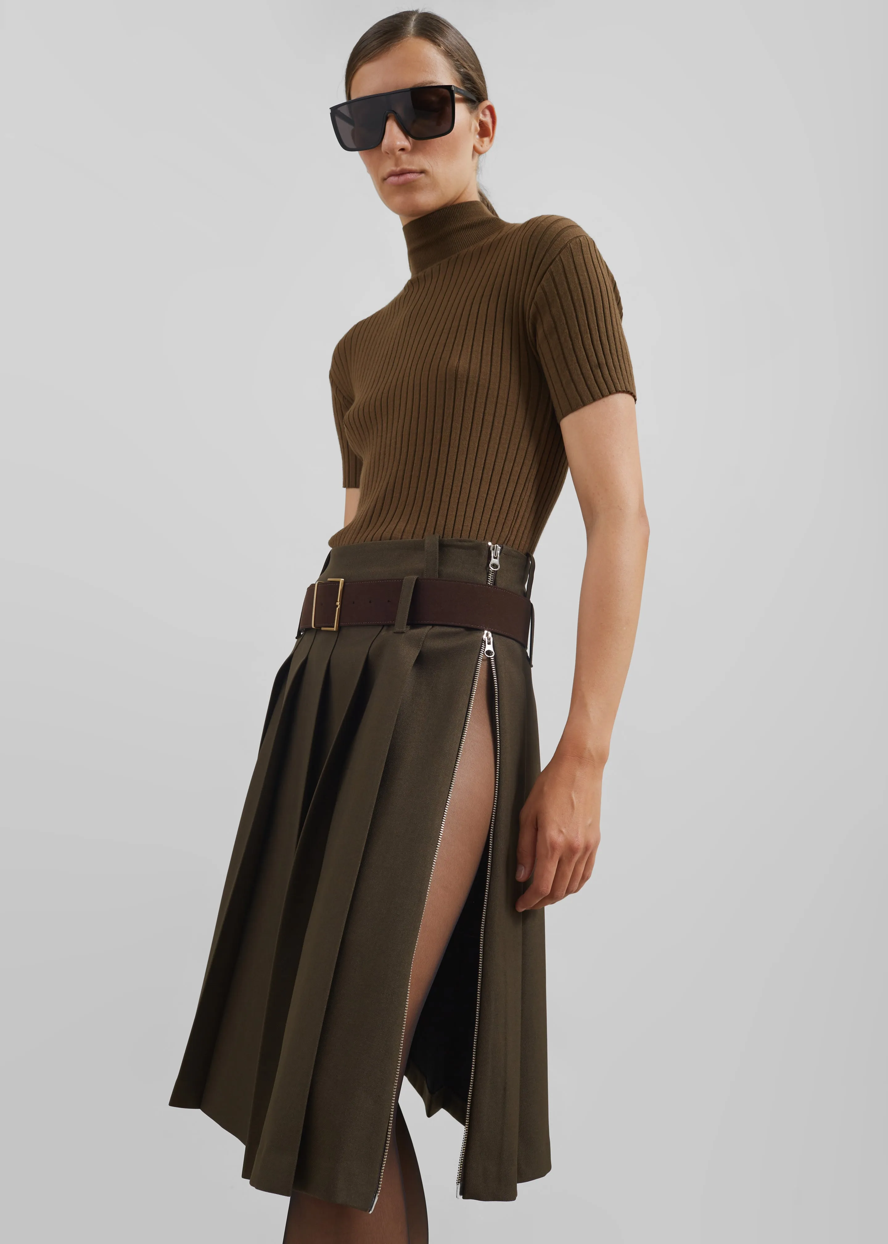 Sarina Pleated Skirt - Brown sold by Frankie Shop product image thumbnail 2