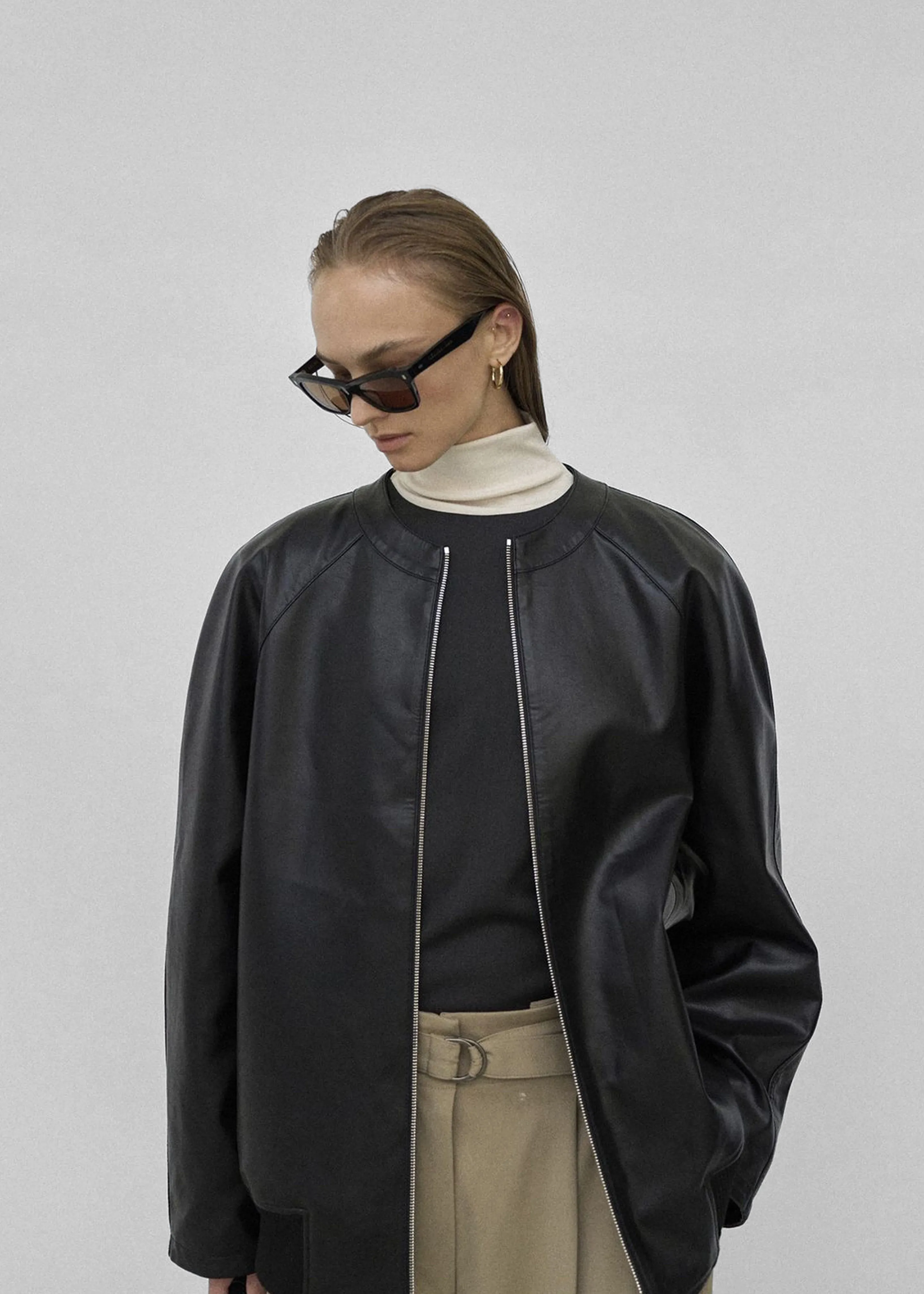 Xyla Faux Leather Jacket - Black sold by Frankie Shop product image thumbnail 5