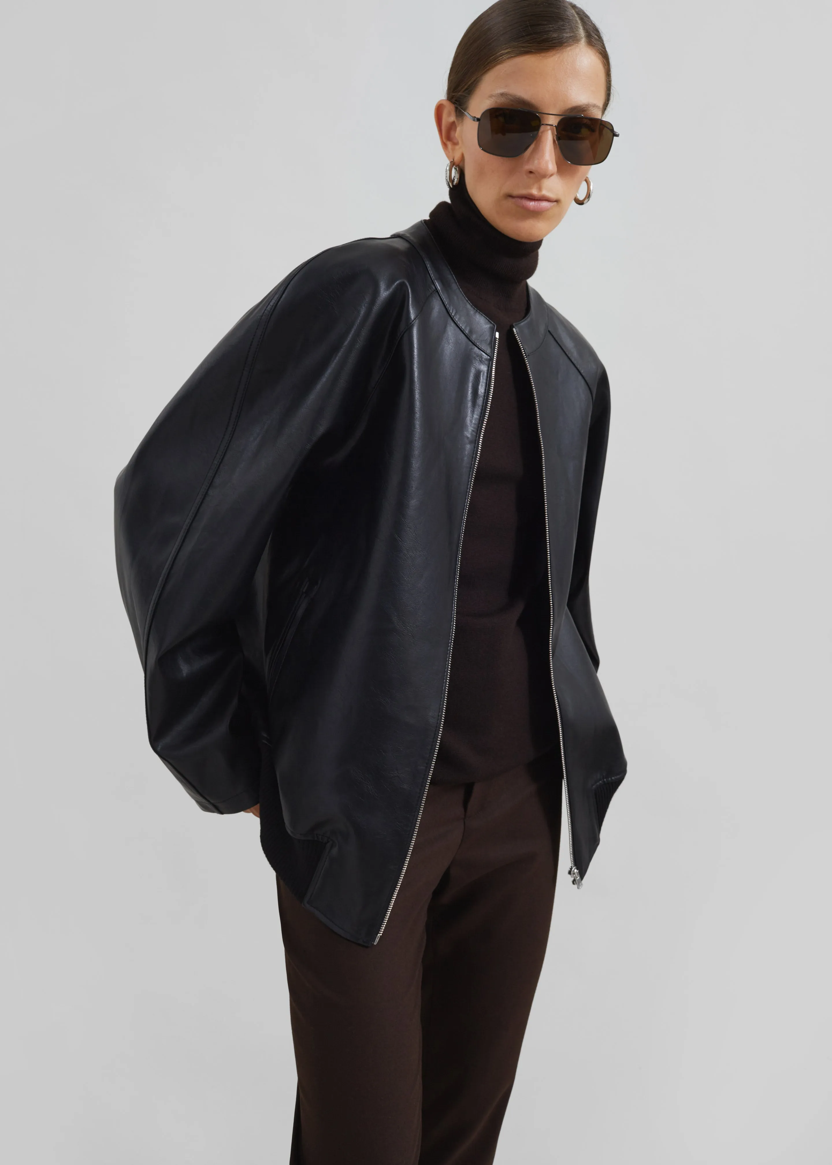 Xyla Faux Leather Jacket - Black sold by Frankie Shop product image thumbnail 3