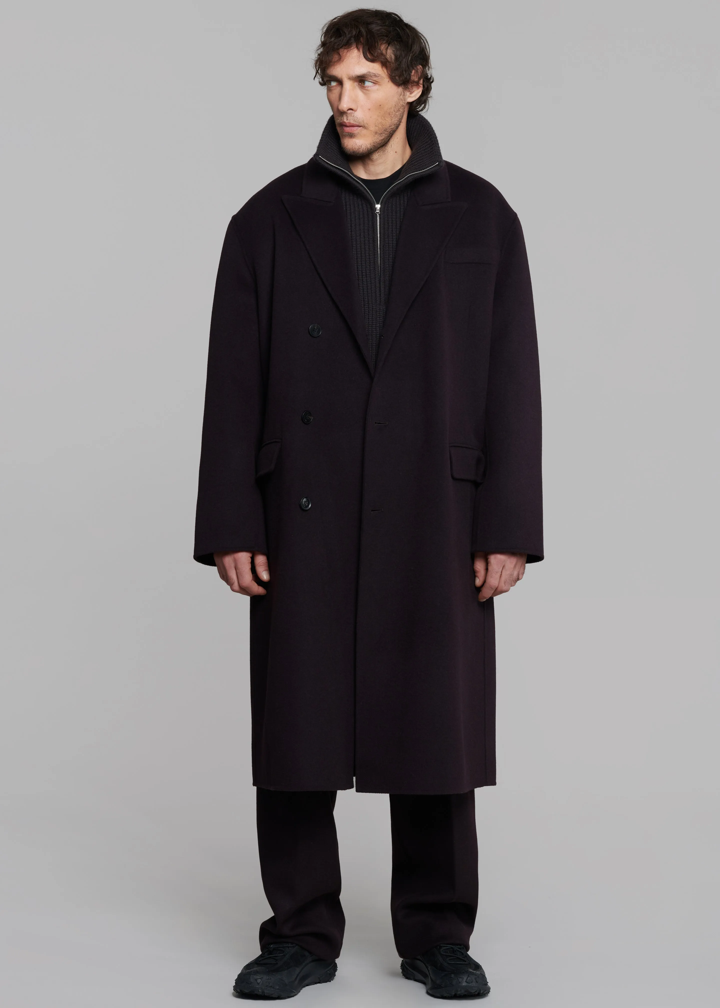 Paxton Wool Coat - Dark Plum sold by Frankie Shop product image thumbnail 4